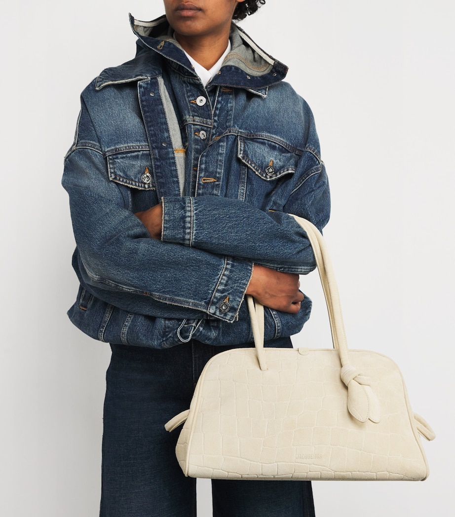 Suede Turismo Top-Handle Bag 120 IVORY Image 5