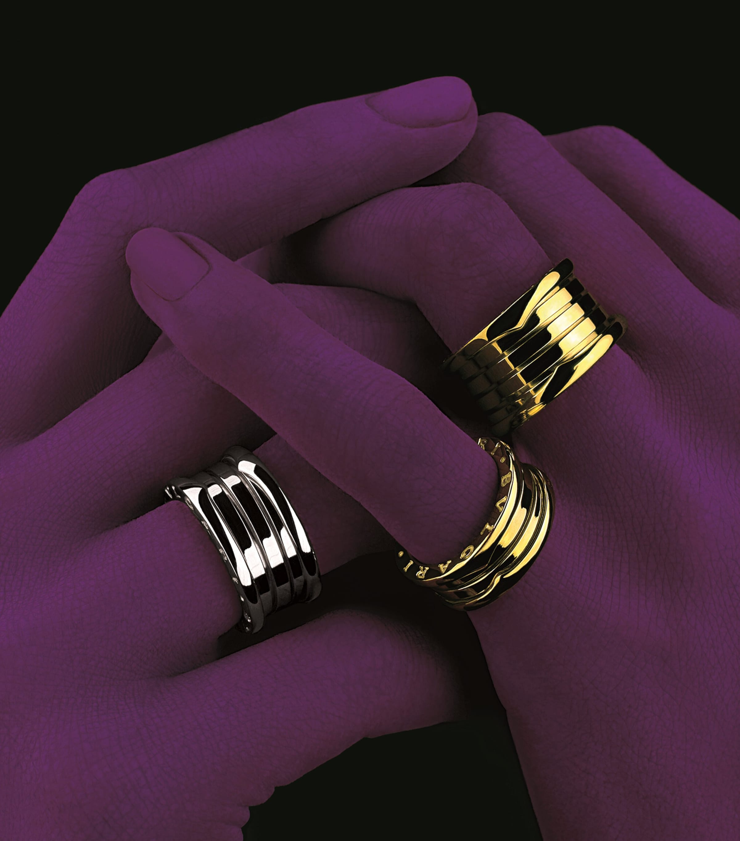 Yellow Gold B.zero1 Three-Band Ring YELLOW GOLD Image 9