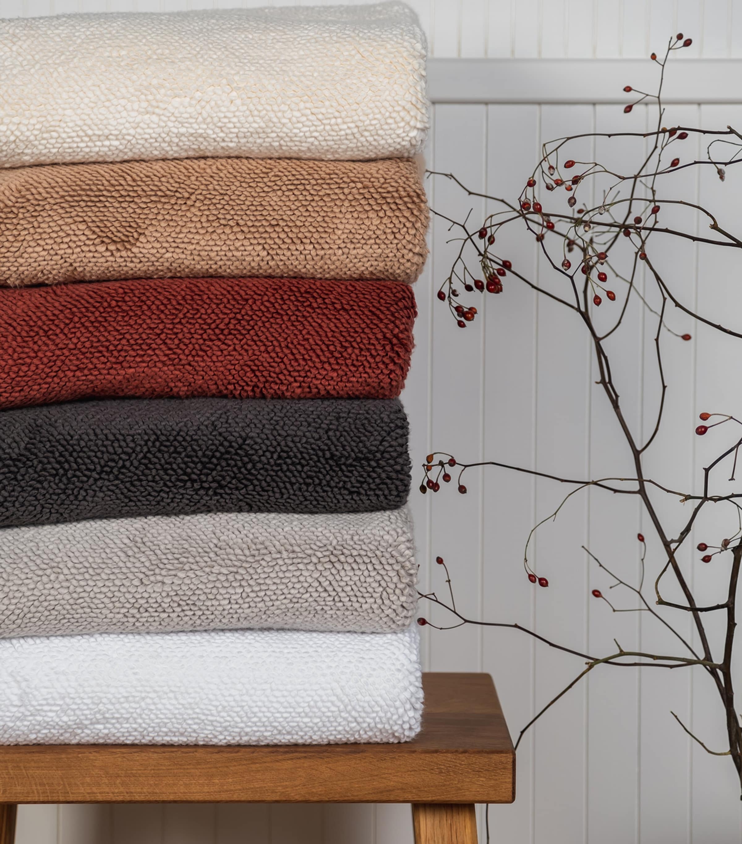 Cotton Pera Bath Sheet (100cm x 150cm) FLAX Image 2