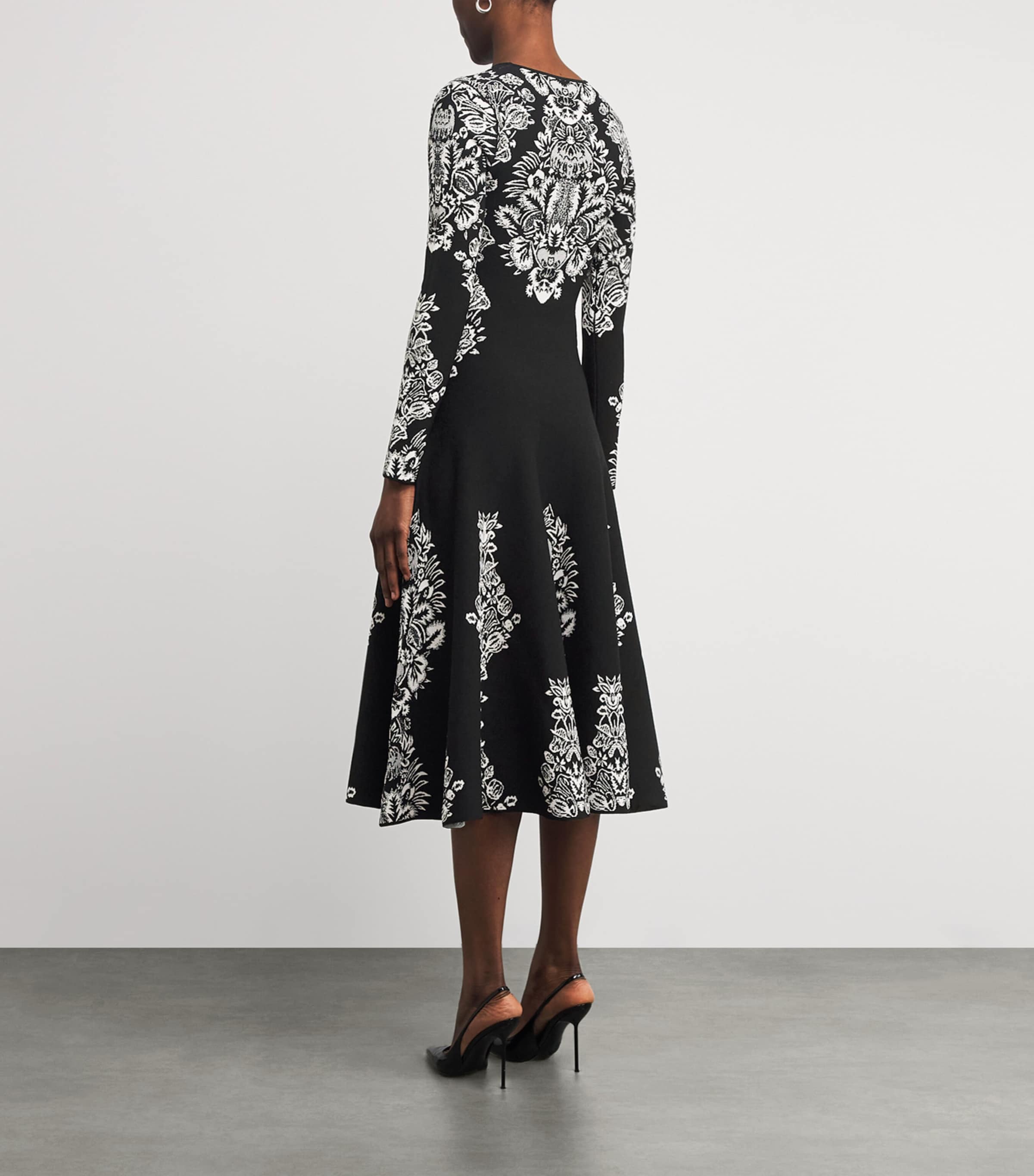 Jacquard Callista Midi Dress NOIR Image 3