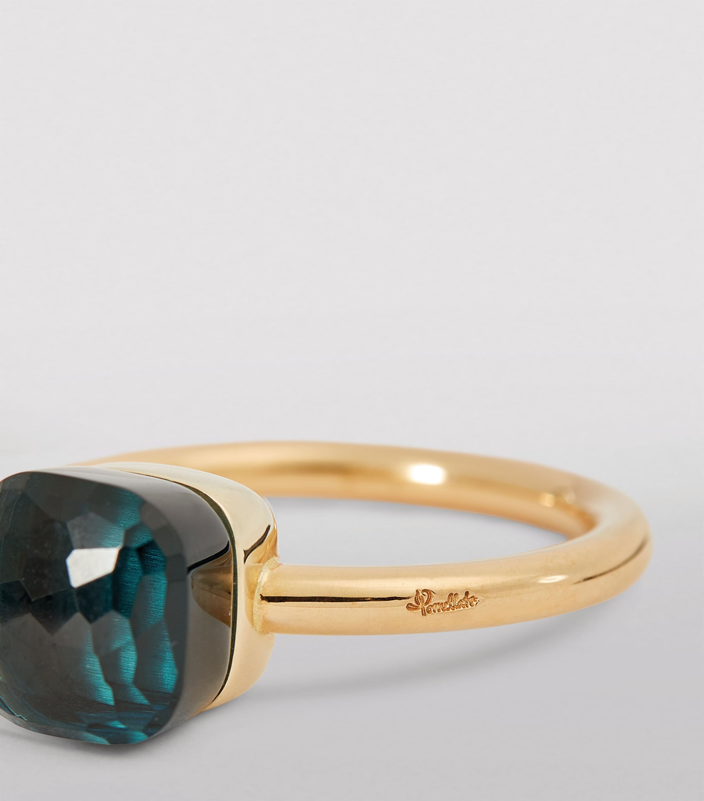 Rose Gold and Topaz Nudo Petit Ring 000TL Image 6