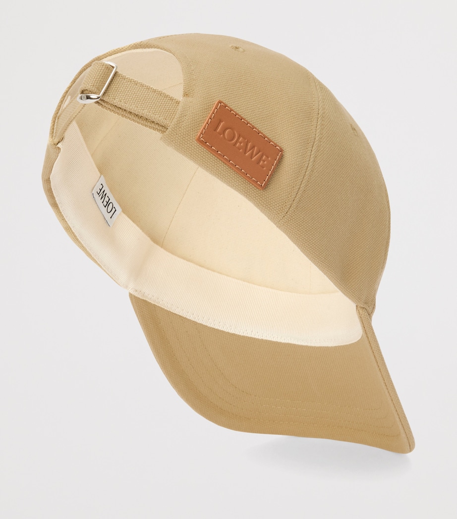LOEWE x Paula's Ibiza Canvas Logo Baseball Cap Sand Image 2