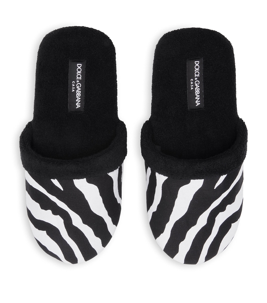 Zebra Print Slippers UZ001-ZEBRA/NERO Image 4