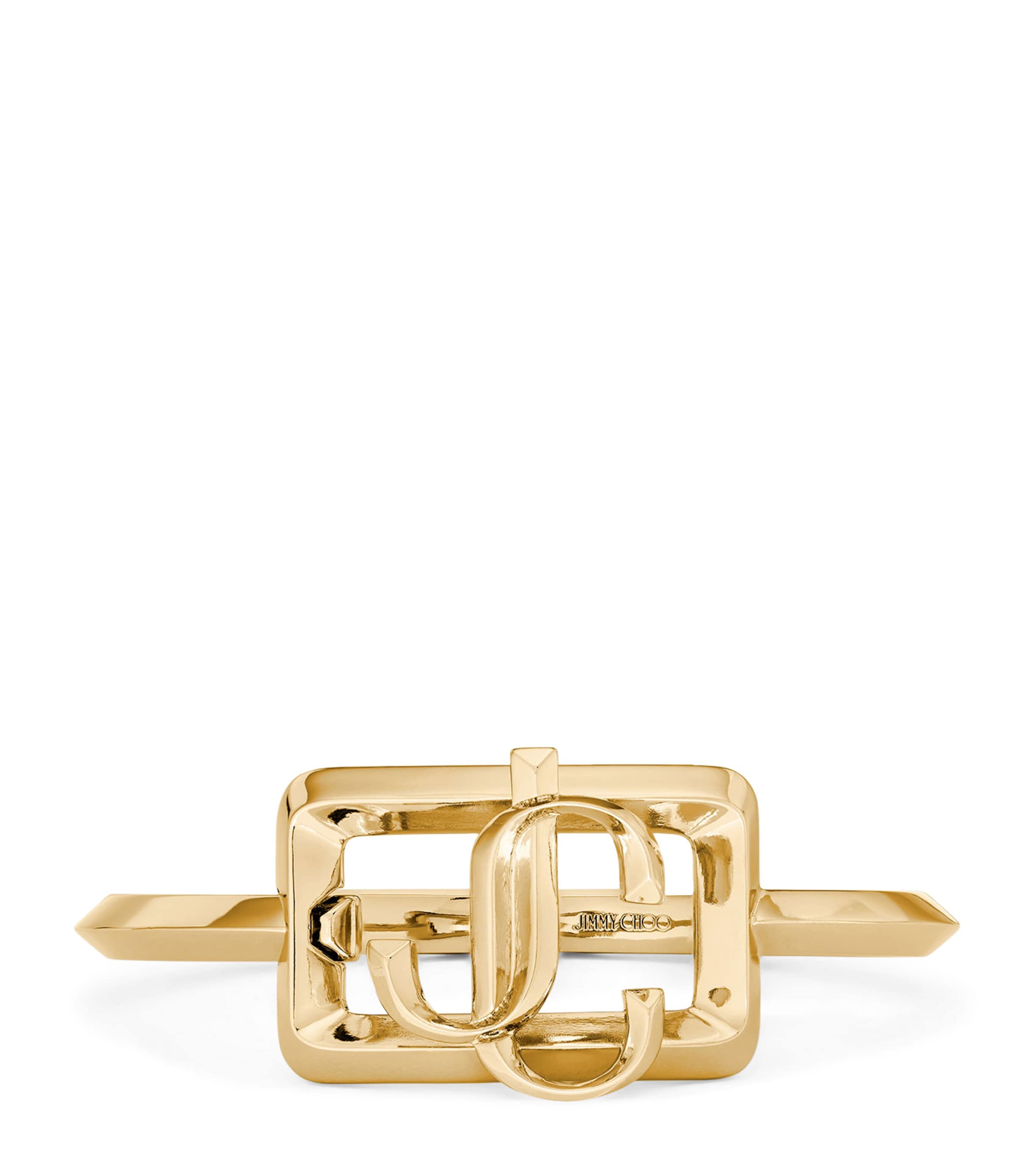 Jimmy Choo Square Jc Bangle In Gold