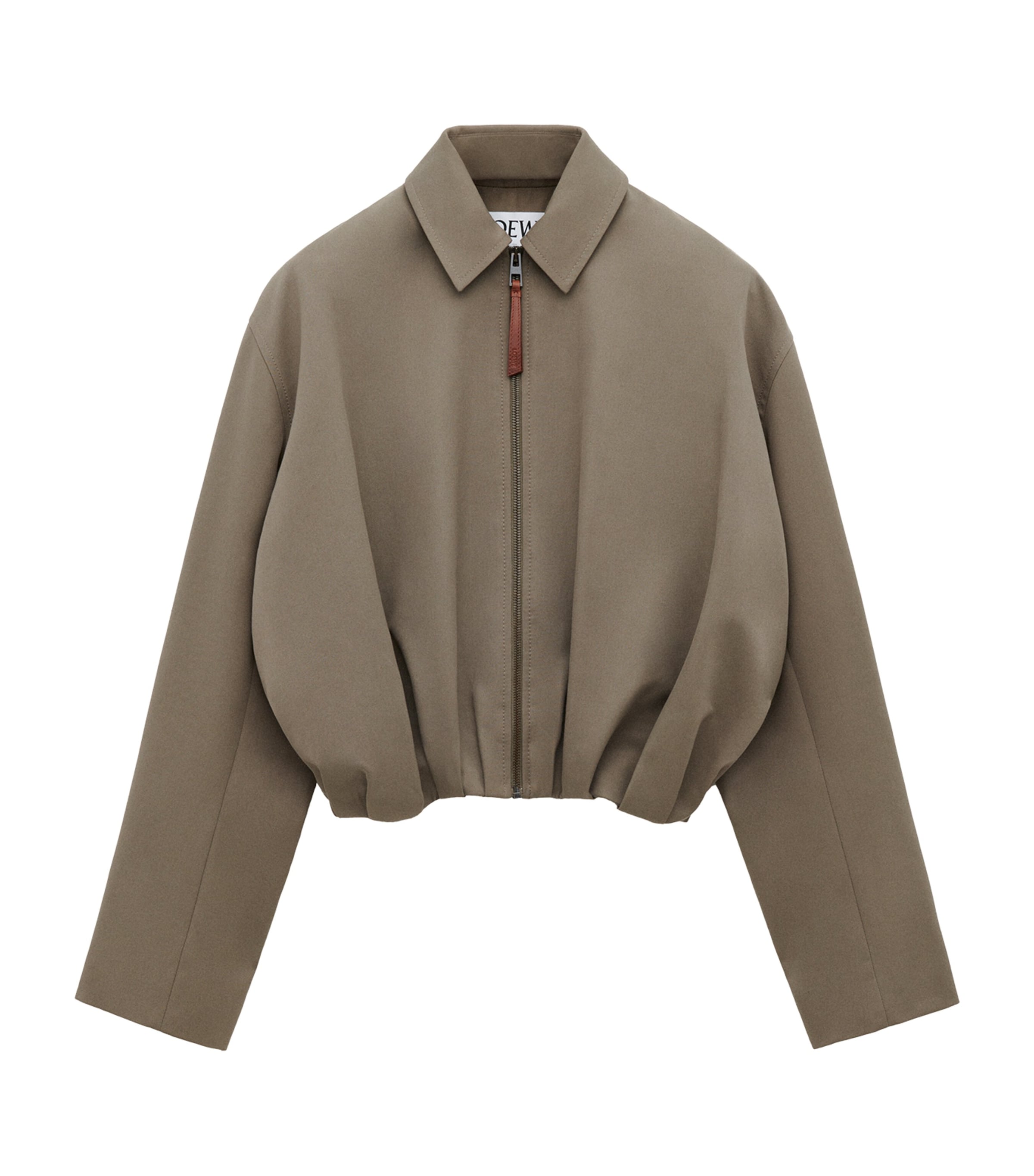 LOEWE Green Cotton-Silk Draped Jacket | Harrods US