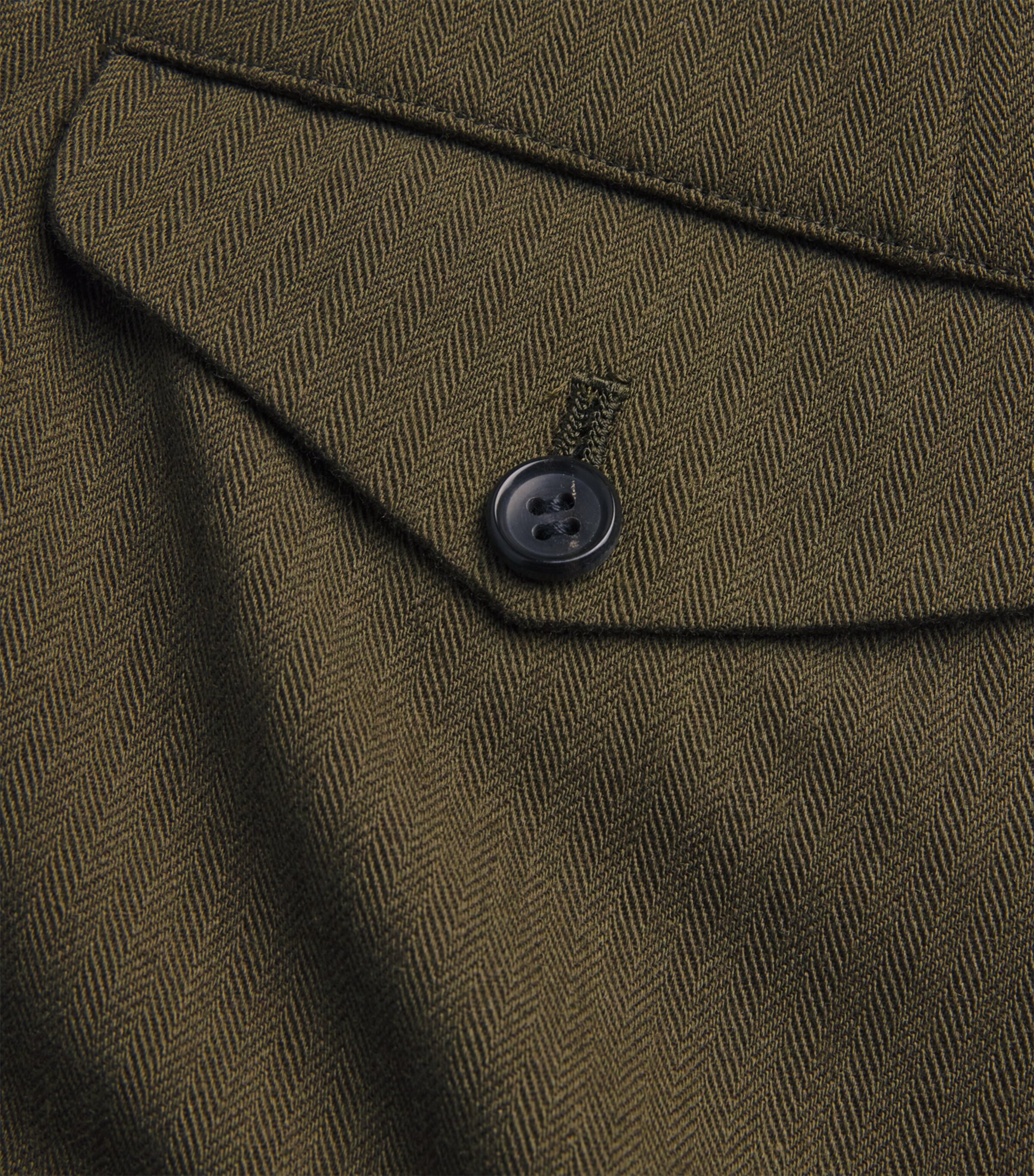 Comme Des Garçons Homme Plus Green Wool Pleated Wide-Leg Trousers