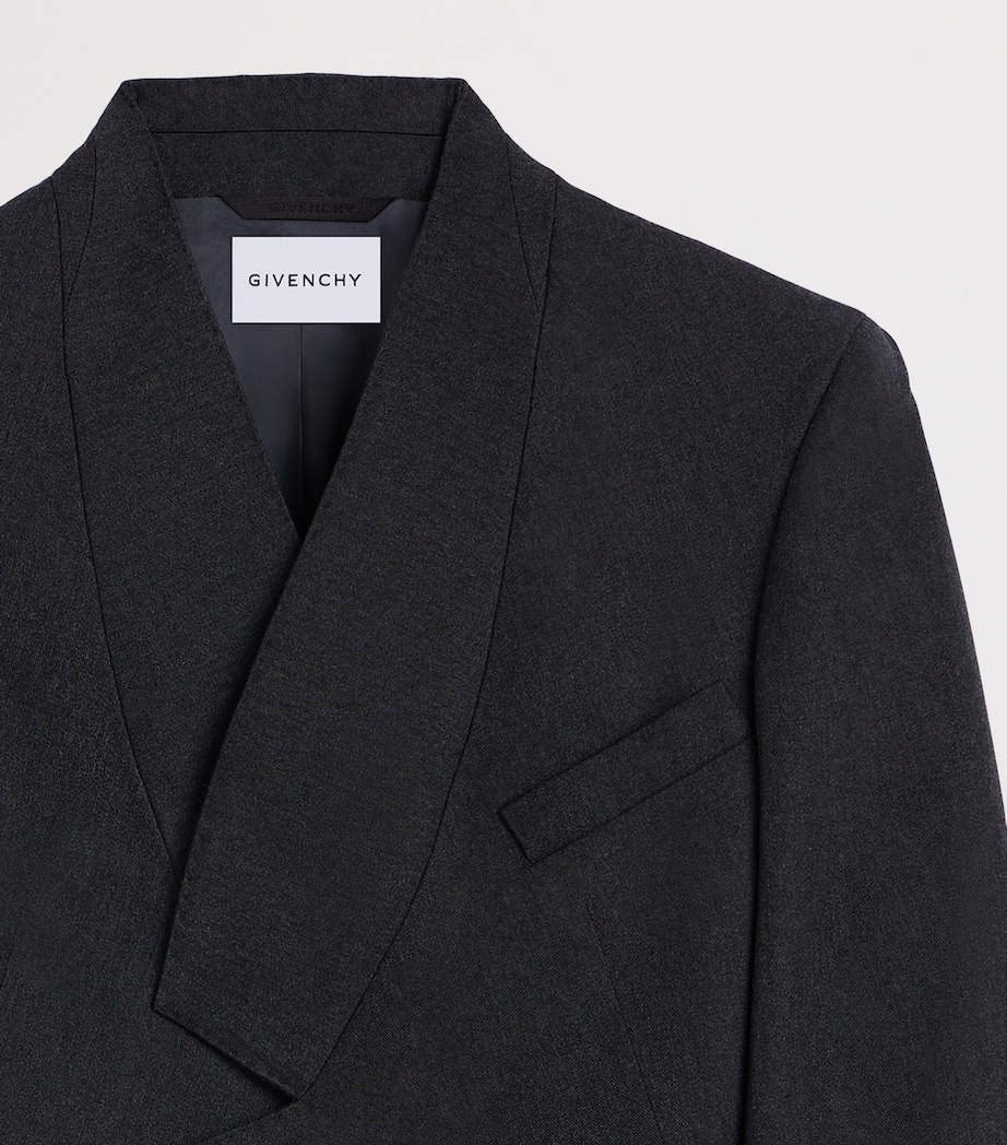 Givenchy Womens Wool Reverse Lapel Blazer Image 7