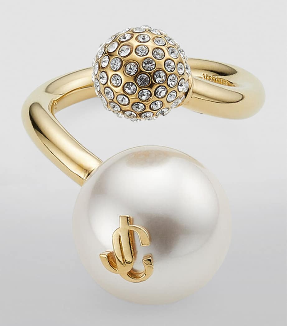 Embellished Auri Ring GOLD/WHITE/CRYSTAL Image 2