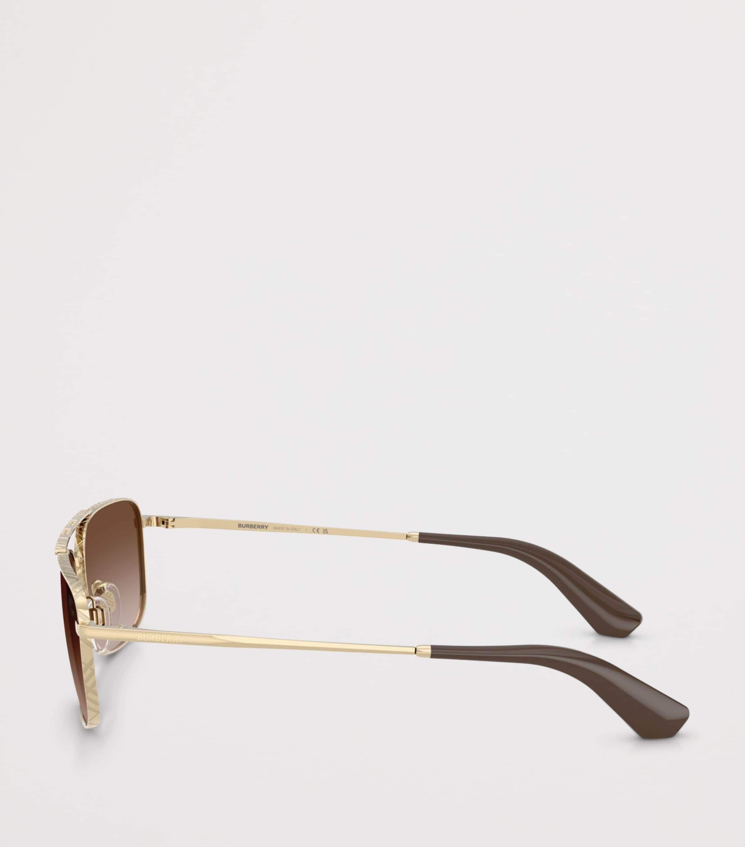 Burberry Metal BE3170 Pilot Sunglasses Gold Image 3