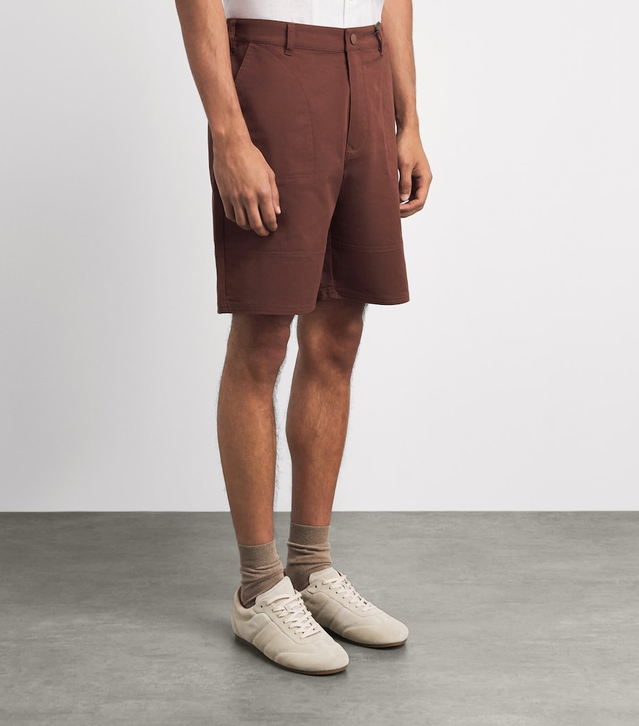 Barbour Mens Stretch-Twill Strickland Shorts Burnt Pepper Image 4