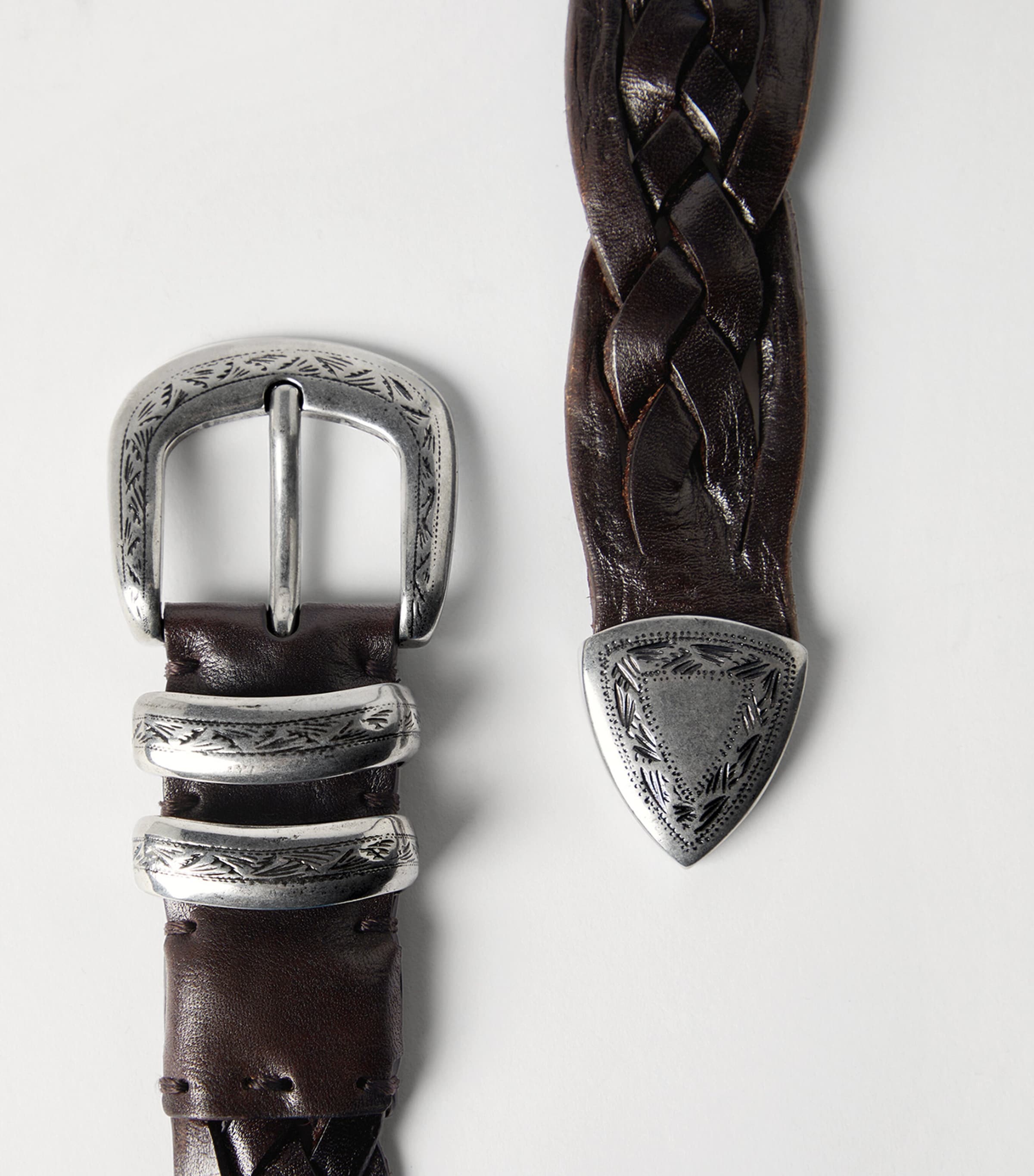 Leather Woven Belt C6074 Image 3