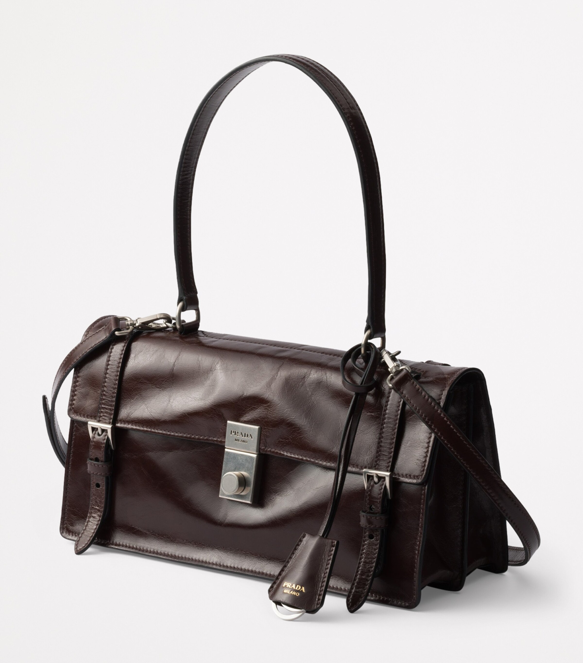 Prada Medium Leather Shoulder Bag Image 2