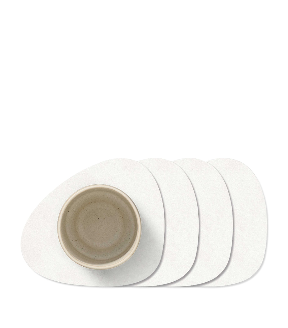 LIND DNA Curve Nupo Coasters (Set of 4) White Image 1