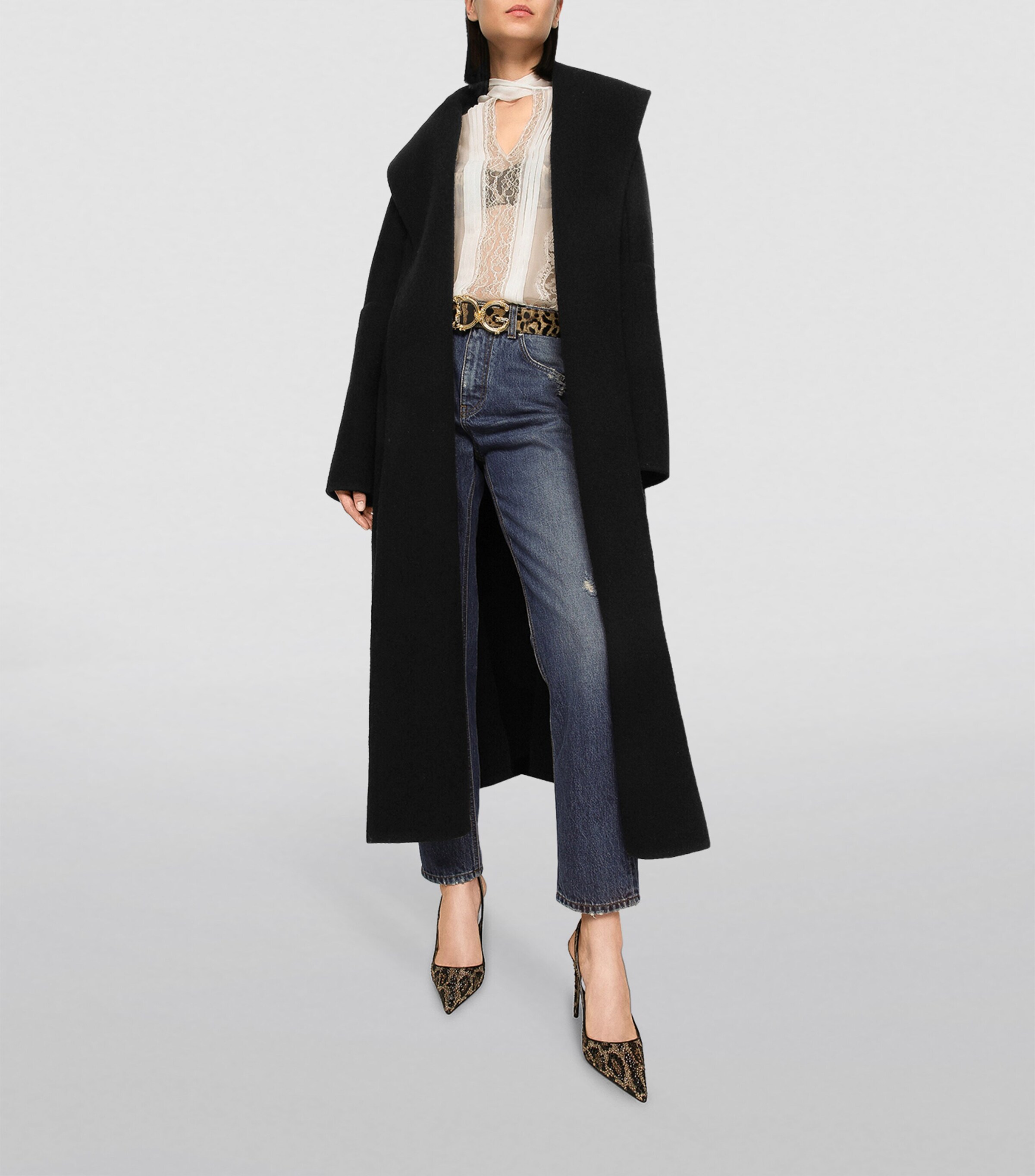 Dolce&Gabbana Womens High-Rise Straight Jeans Combi Image 2