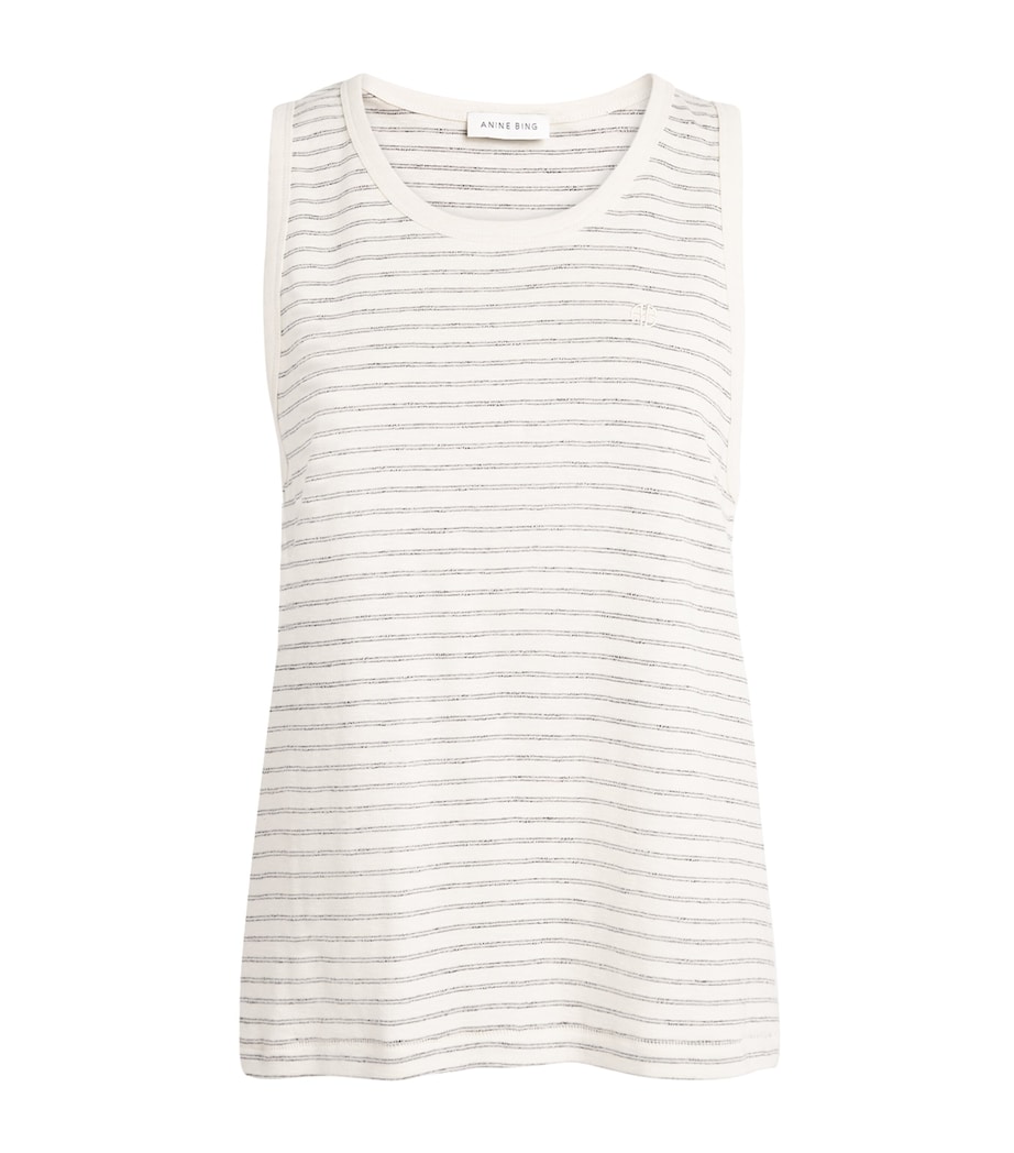 ANINE BING Womens Stripe Juliann Tank Top Image 1