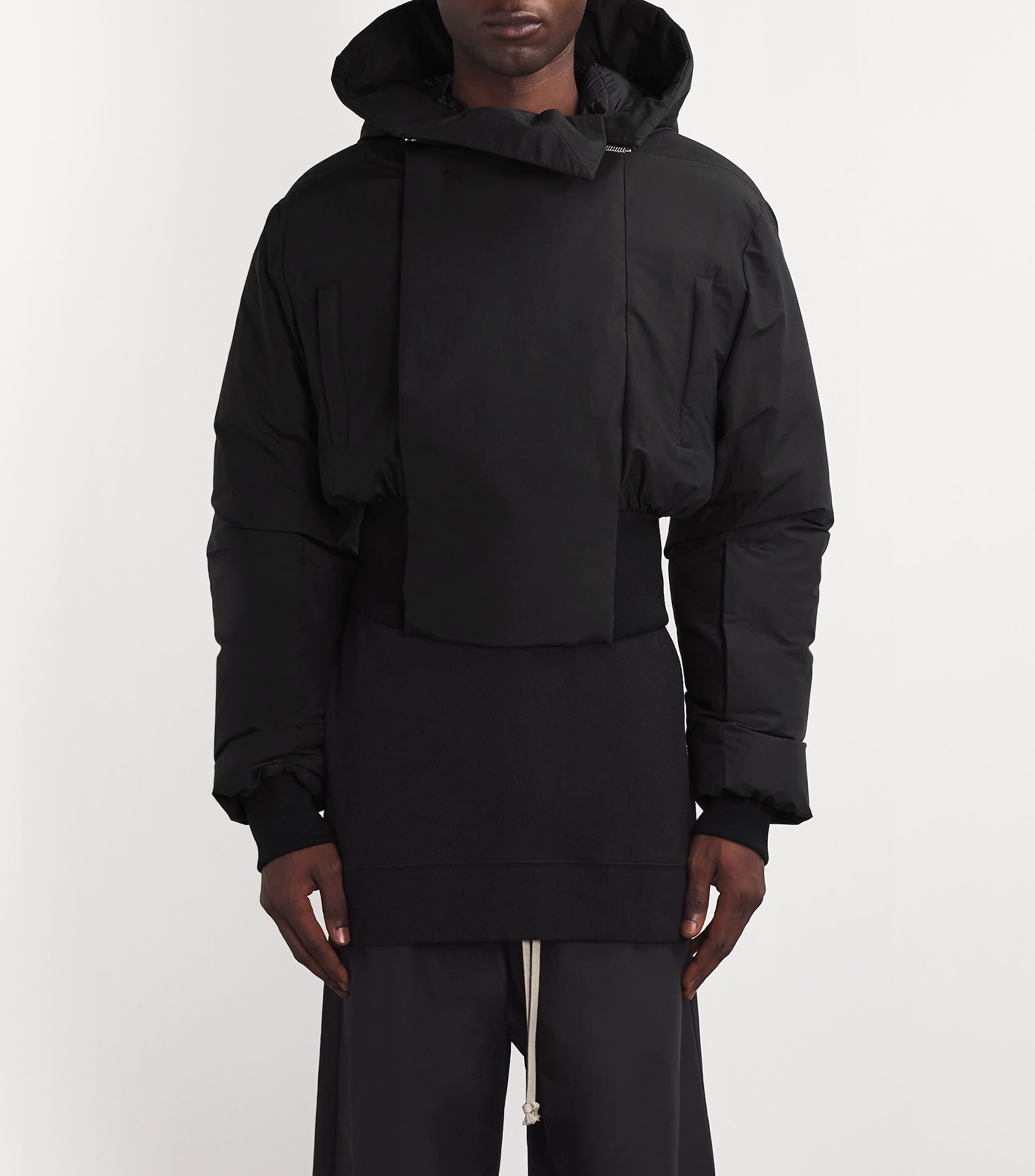 Rick Owens Black x Moncler Cropped Alice Down Puffer Jacket