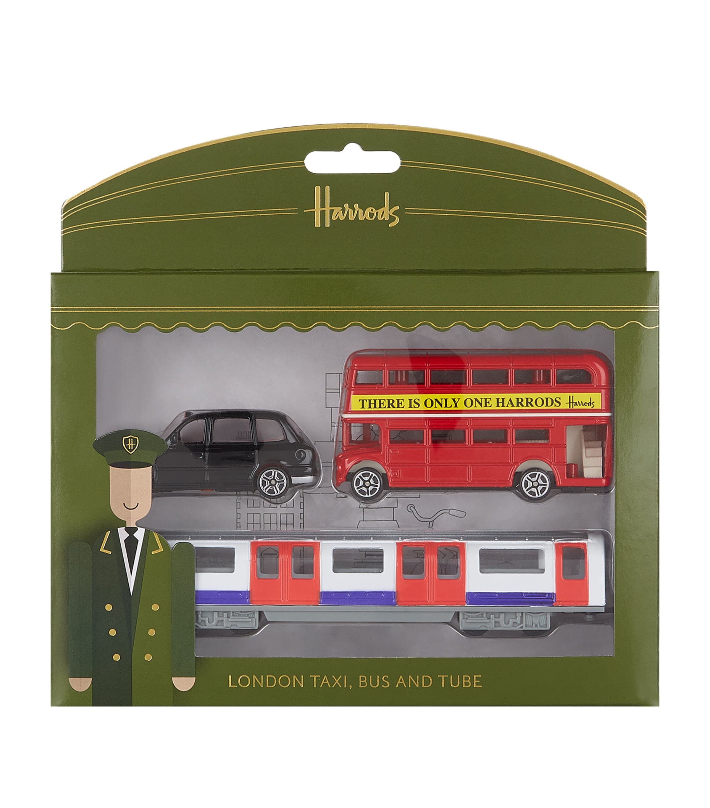 Harrods Kids' Three Set London Models In Green