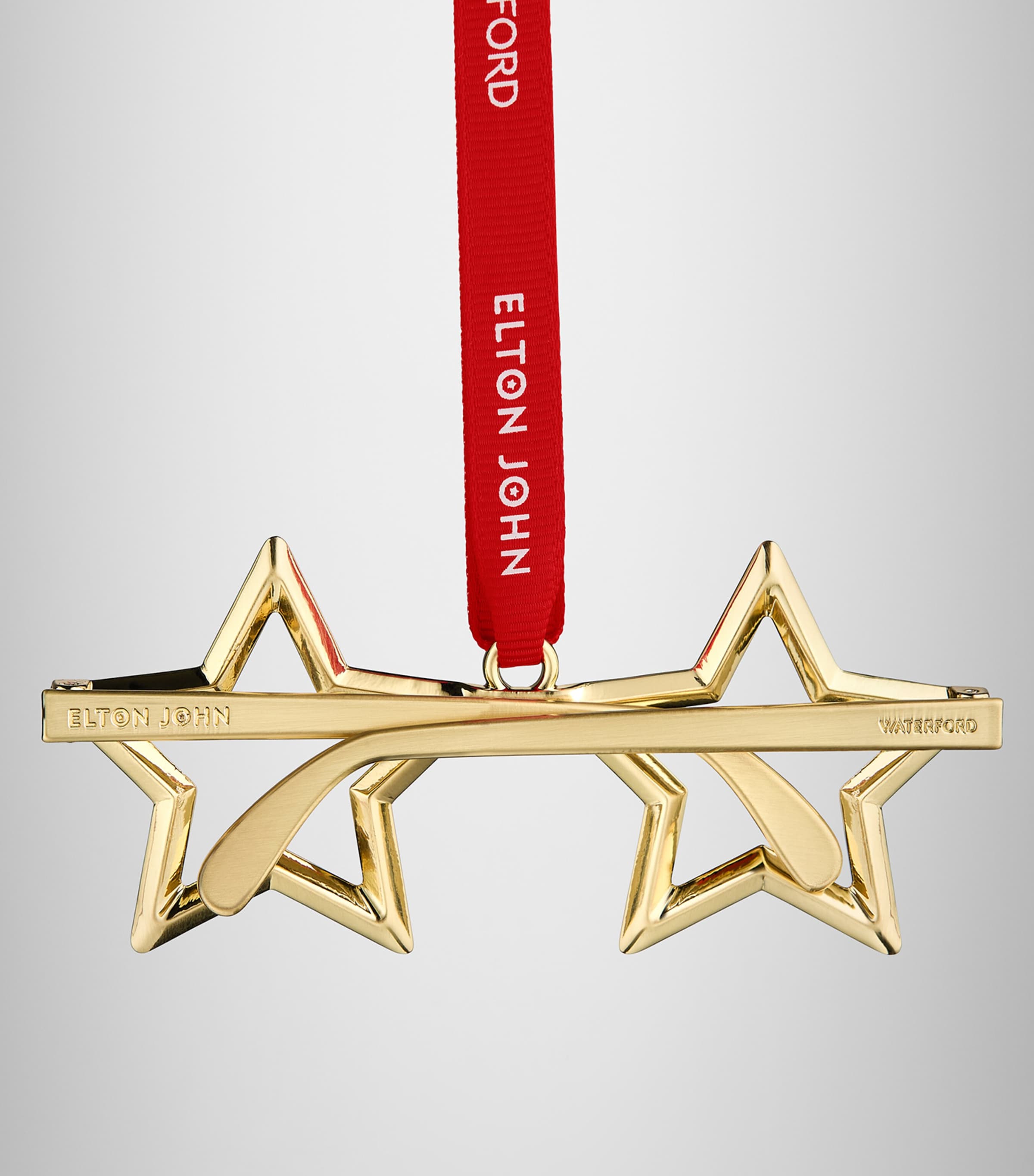 Elton John Star Glasses Ornament GOLD Image 4