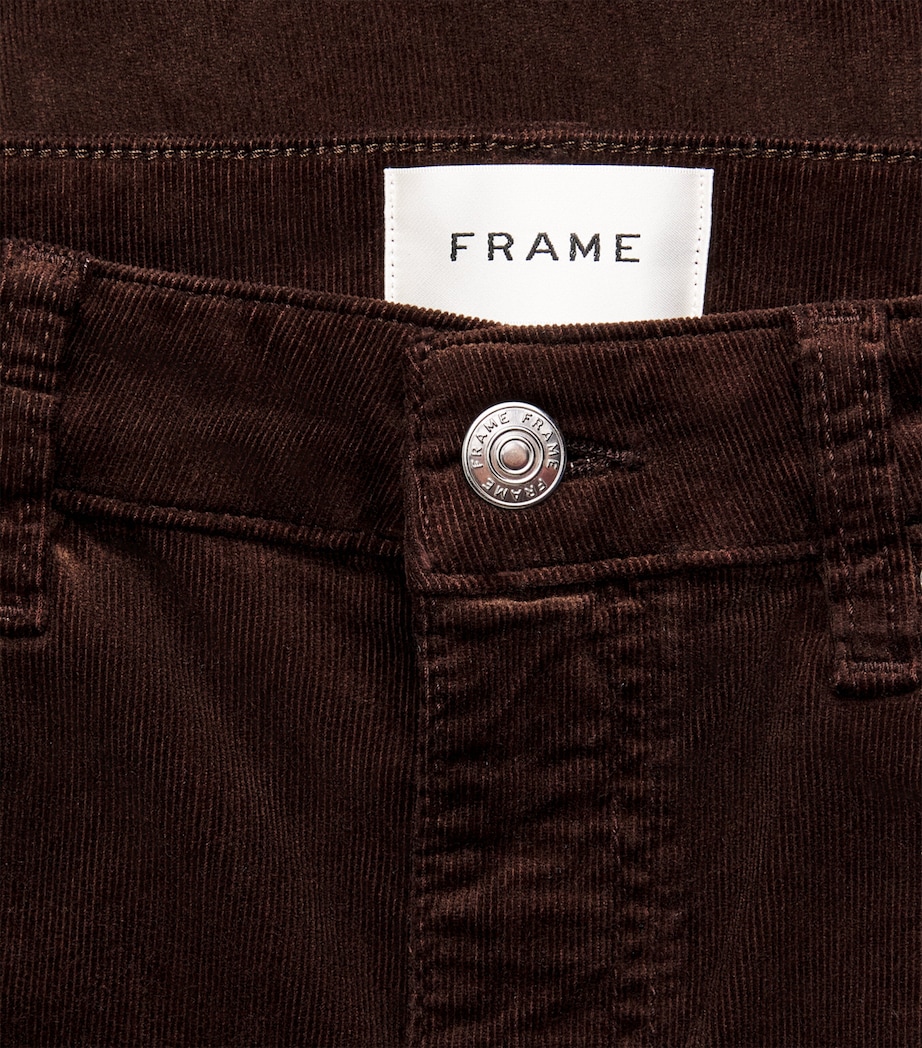 FRAME Womens The Corduroy Slim Reboot Trousers Espresso Image 6