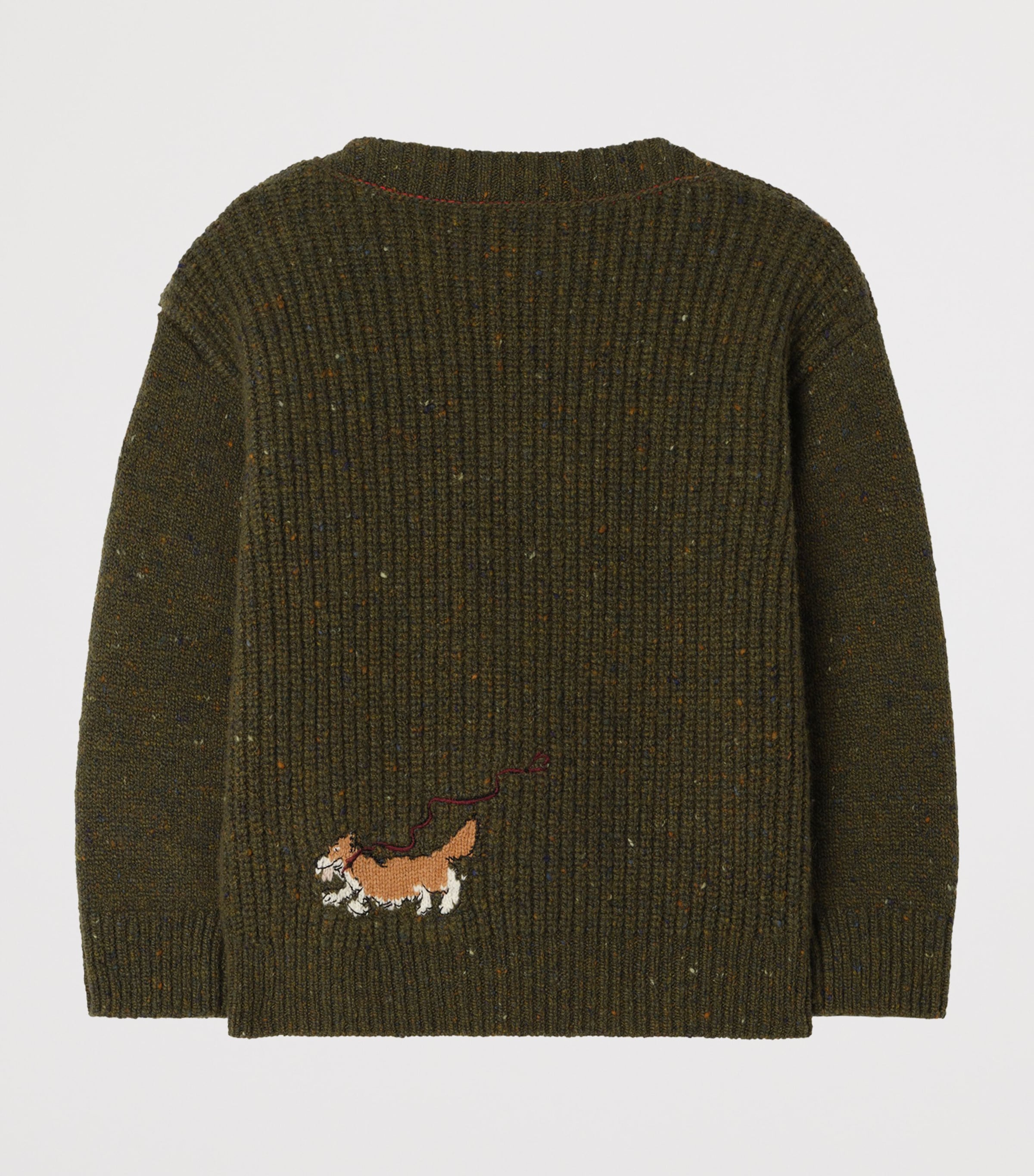 Burberry Kids Wool-Cashmere Blend Thomas Bear Sweater (4-12 Years) Loden Green Image 2
