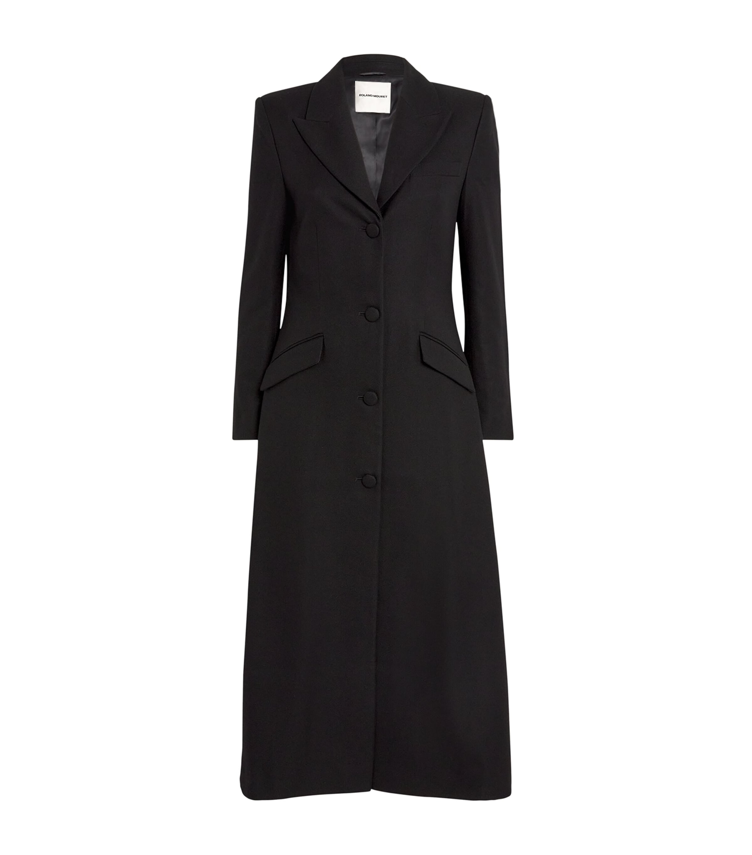 Shop Roland Mouret Tailored Coat Dress In Black