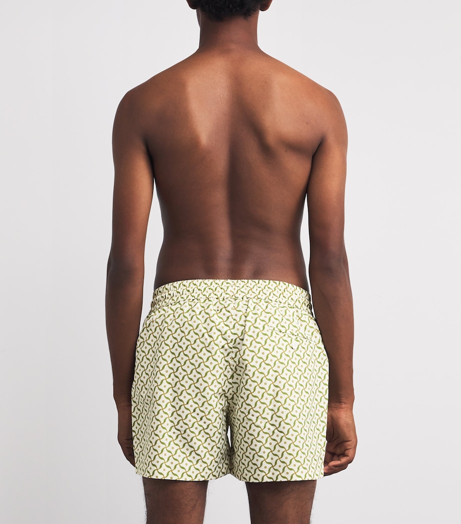 Lotus-Print Rio Swim Shorts 881 IVO PARAKEET GRN Image 4