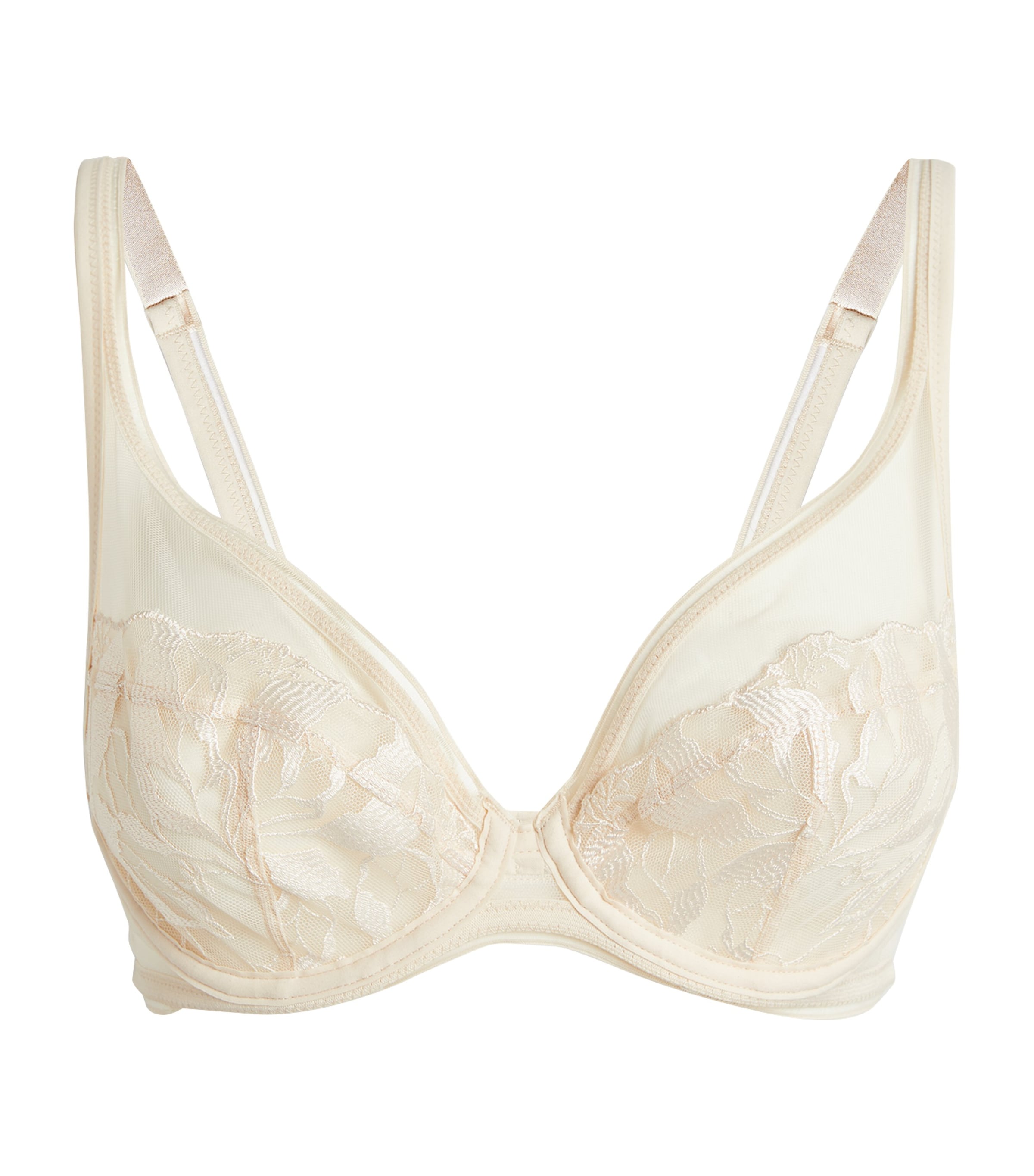 Shop Maison Lejaby Lace Sin Underwired Bra In Neutral