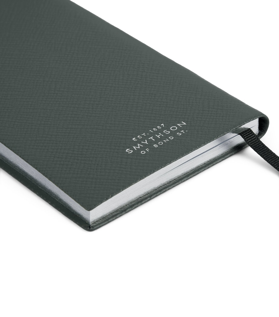 Smythson Leather Panama Notebook Slate Green Image 3