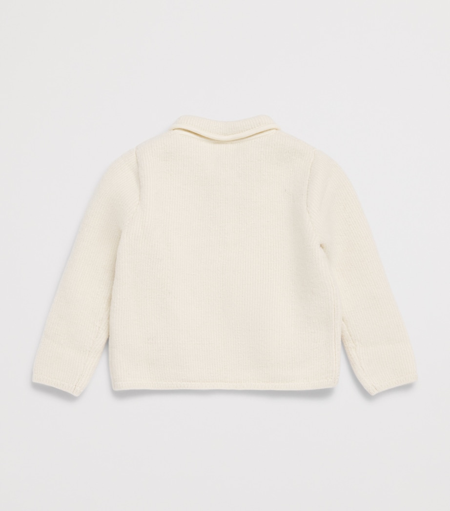 Bonton Collared Cardigan (2-14 Years) Milk Image 2