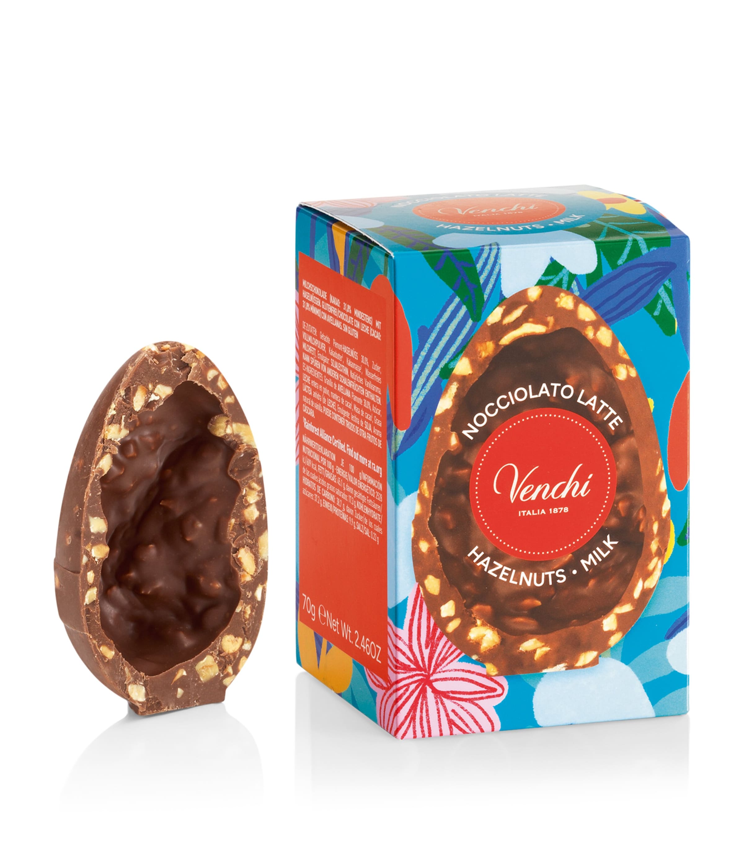 Venchi 1878 Mini Milk Chocolate Hazelnut Egg (70g) Image 1