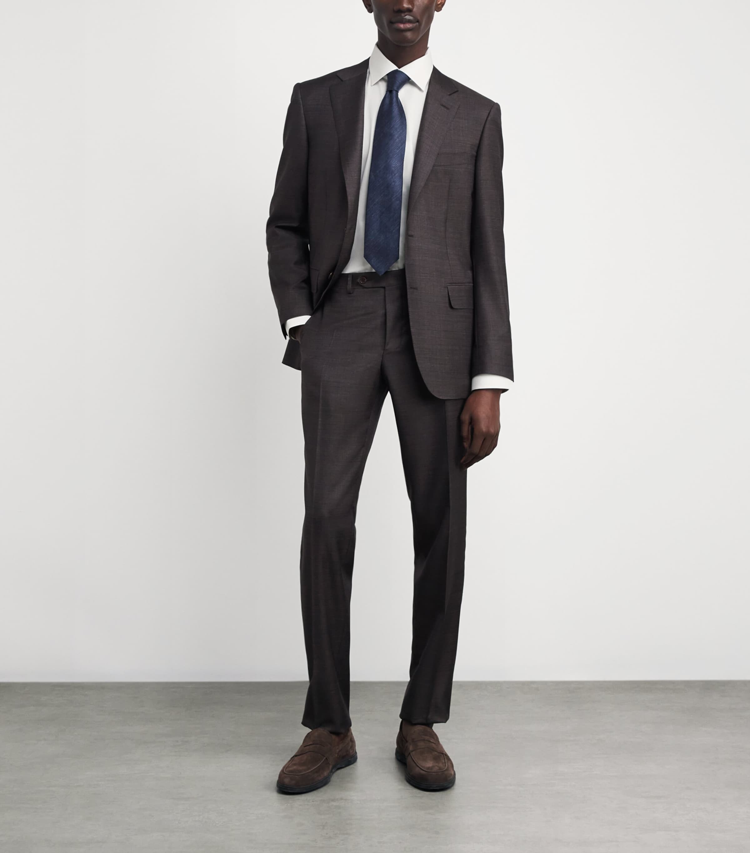 Cotton Semi Solid Slim-Fit Shirt WHITE SEMI Image 2