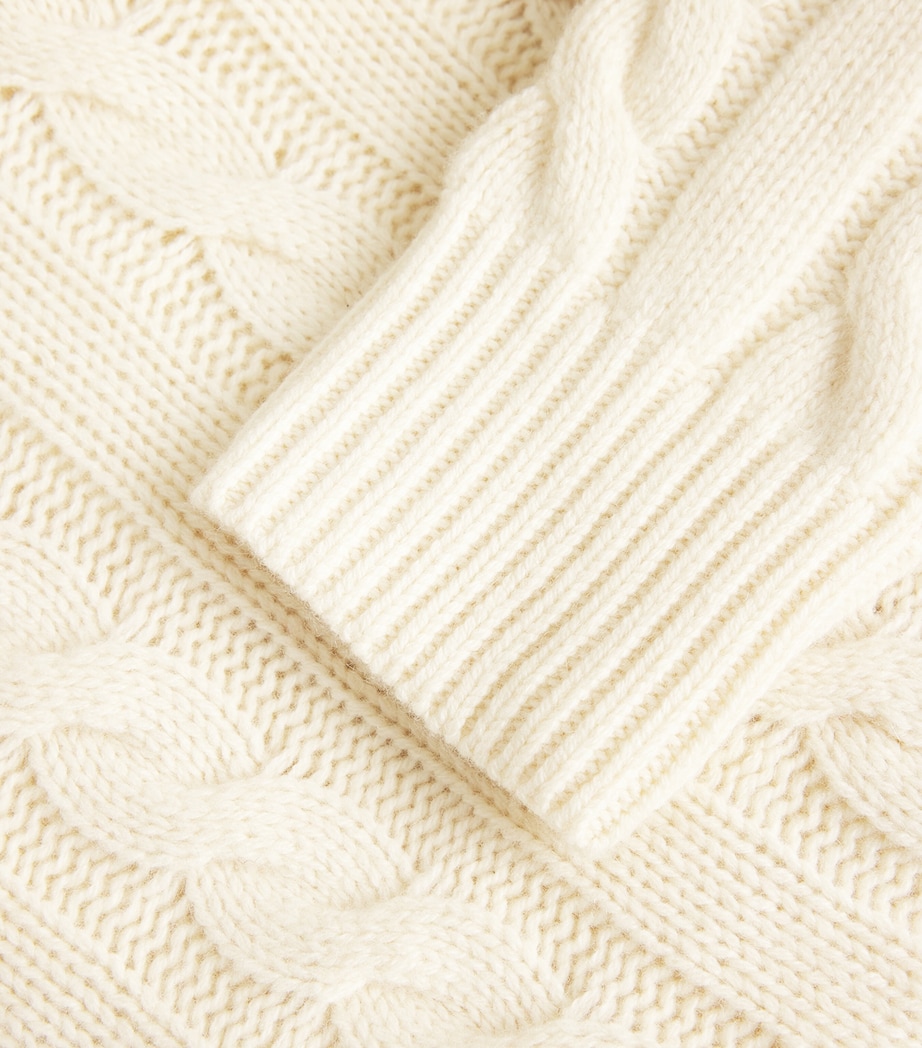 Polo Ralph Lauren Mens Wool-Cashmere Rollneck Sweater Natural Image 5