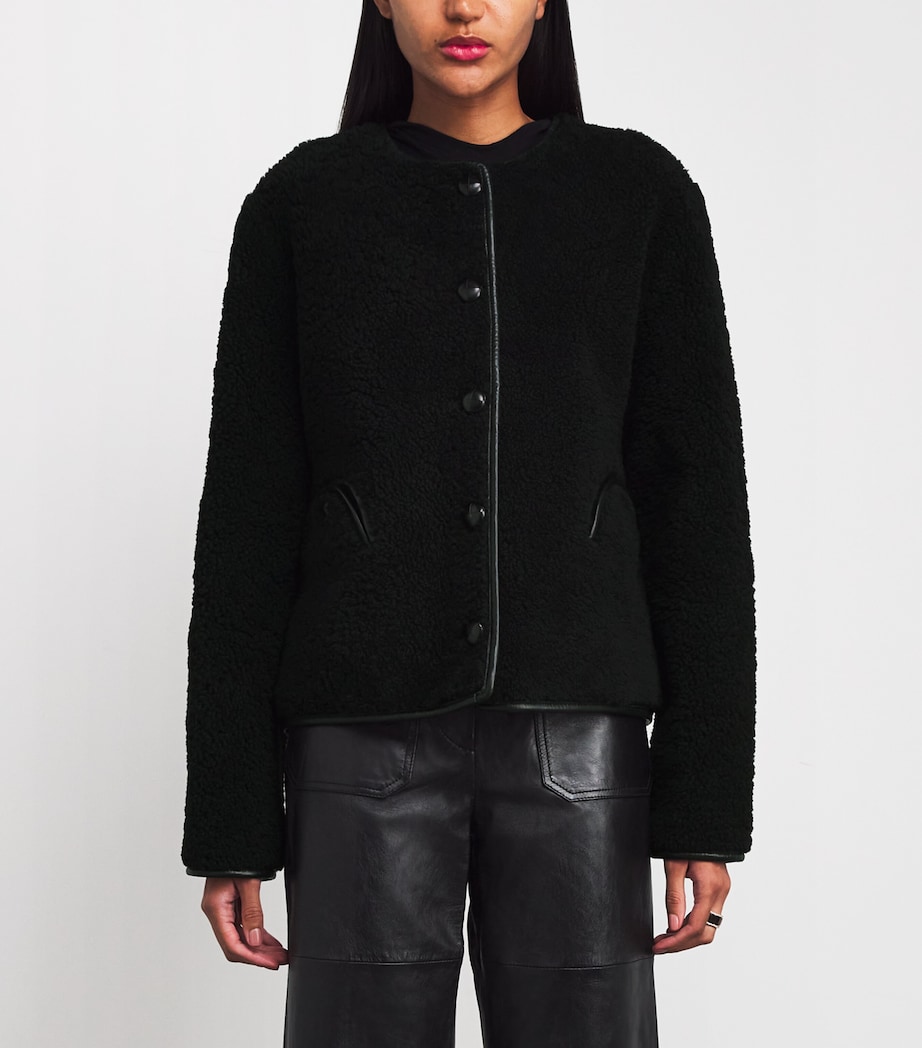 Shearling Bliss Bomber Jacket 0003 DARK CHOCOLATE Image 3