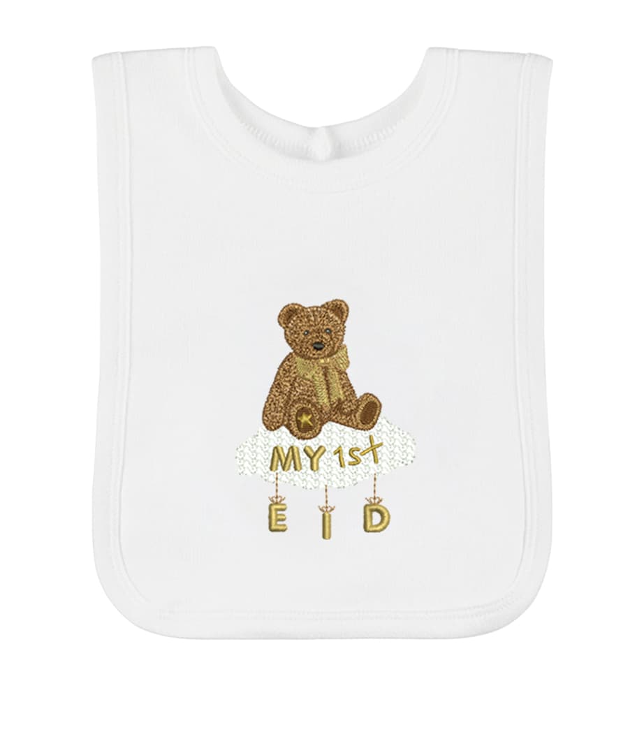 PAINT MY DREAMS My 1st Eid Teddy Bear Bib White Image 1