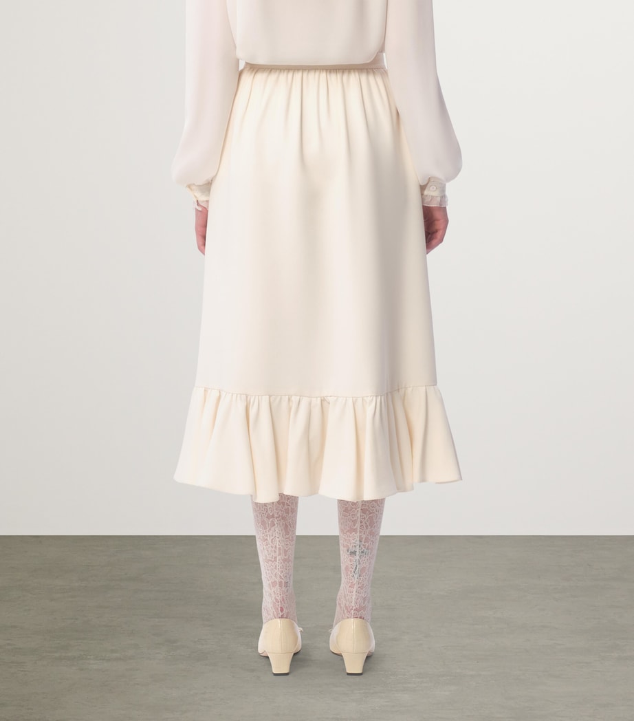 Virgin Wool-Silk Midi Skirt A03 Image 5