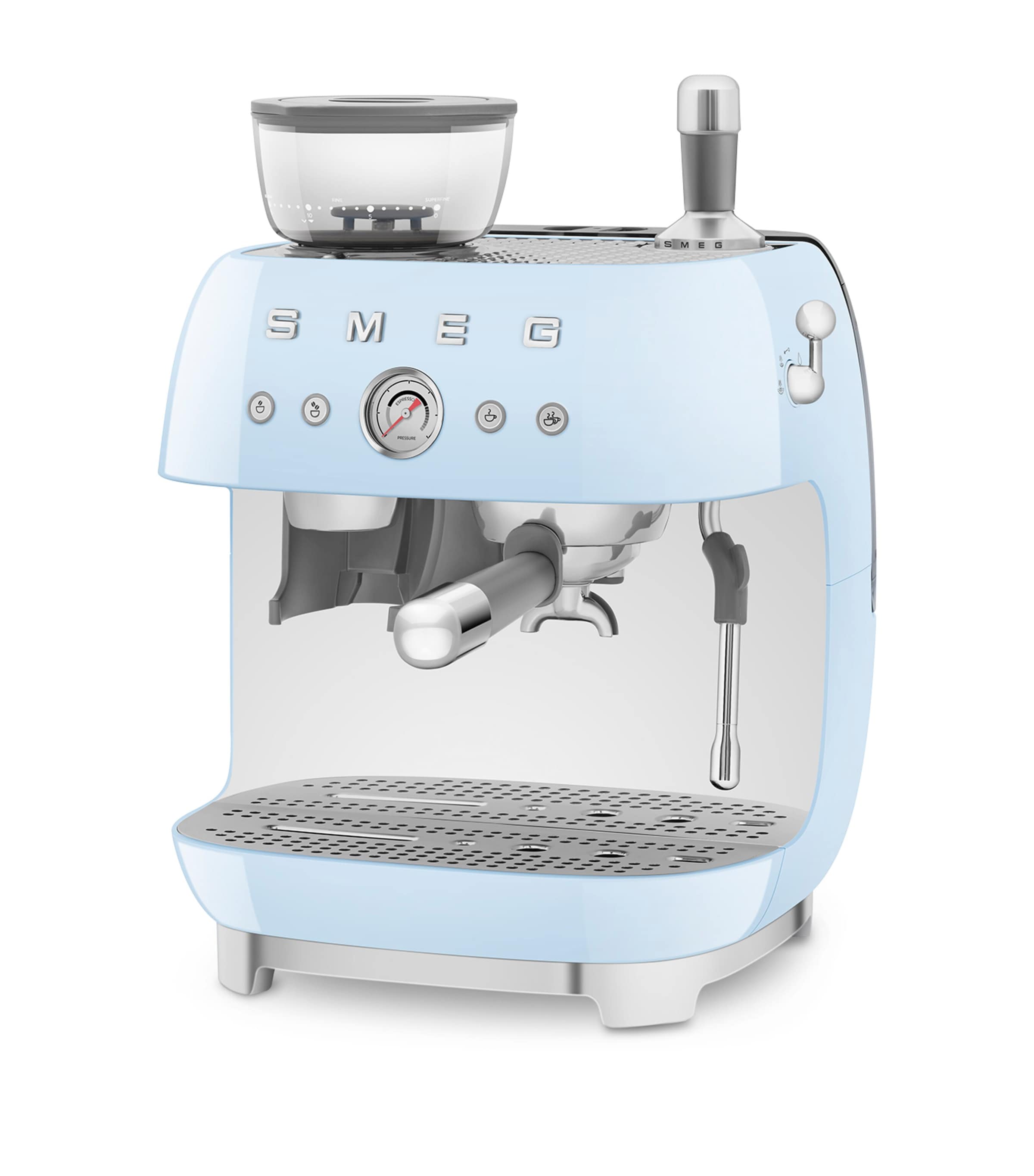 Smeg EGF03PBUK Espresso Coffee Machine with Grinder Pastel Blue Image 2