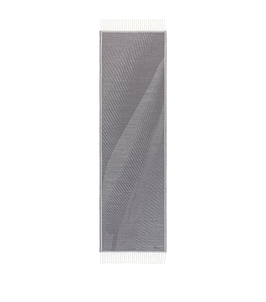 Chopard Wool-Cashmere Alpine Eagle Scarf Grey Image 1