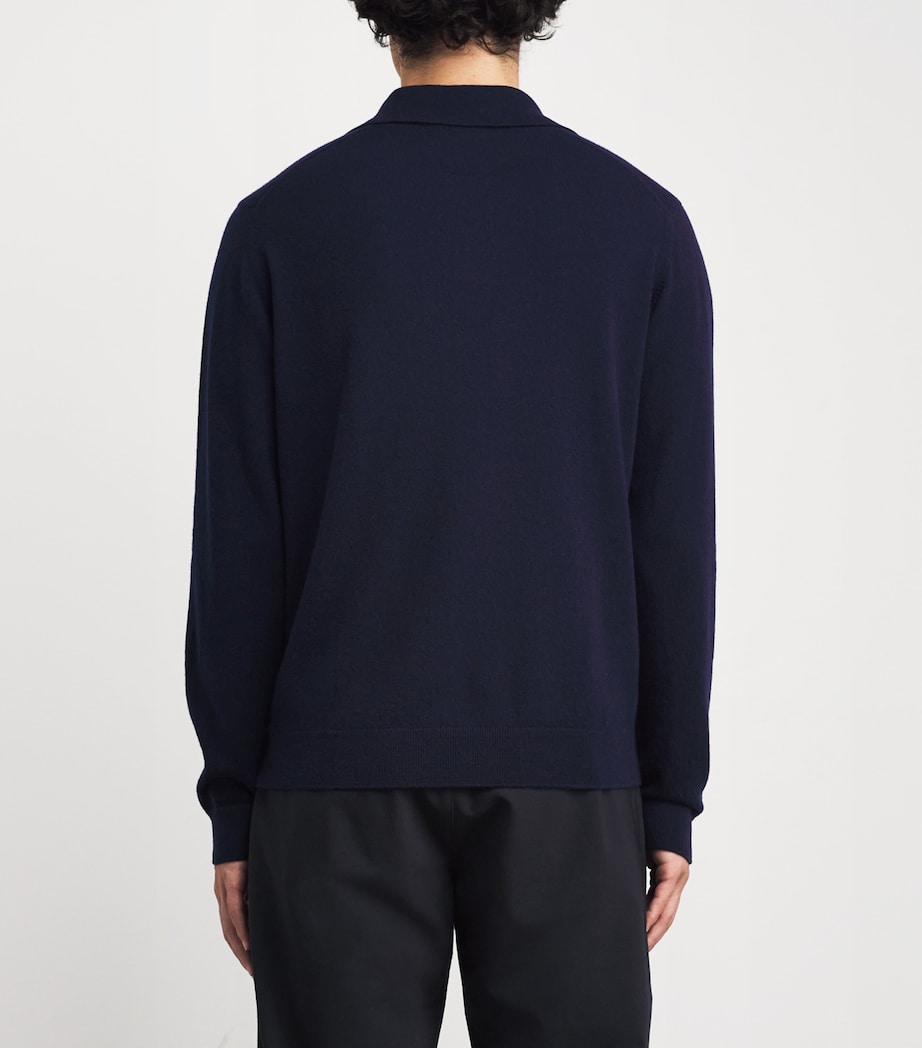 Cashmere Polo Sweater T&D NAVY Image 4