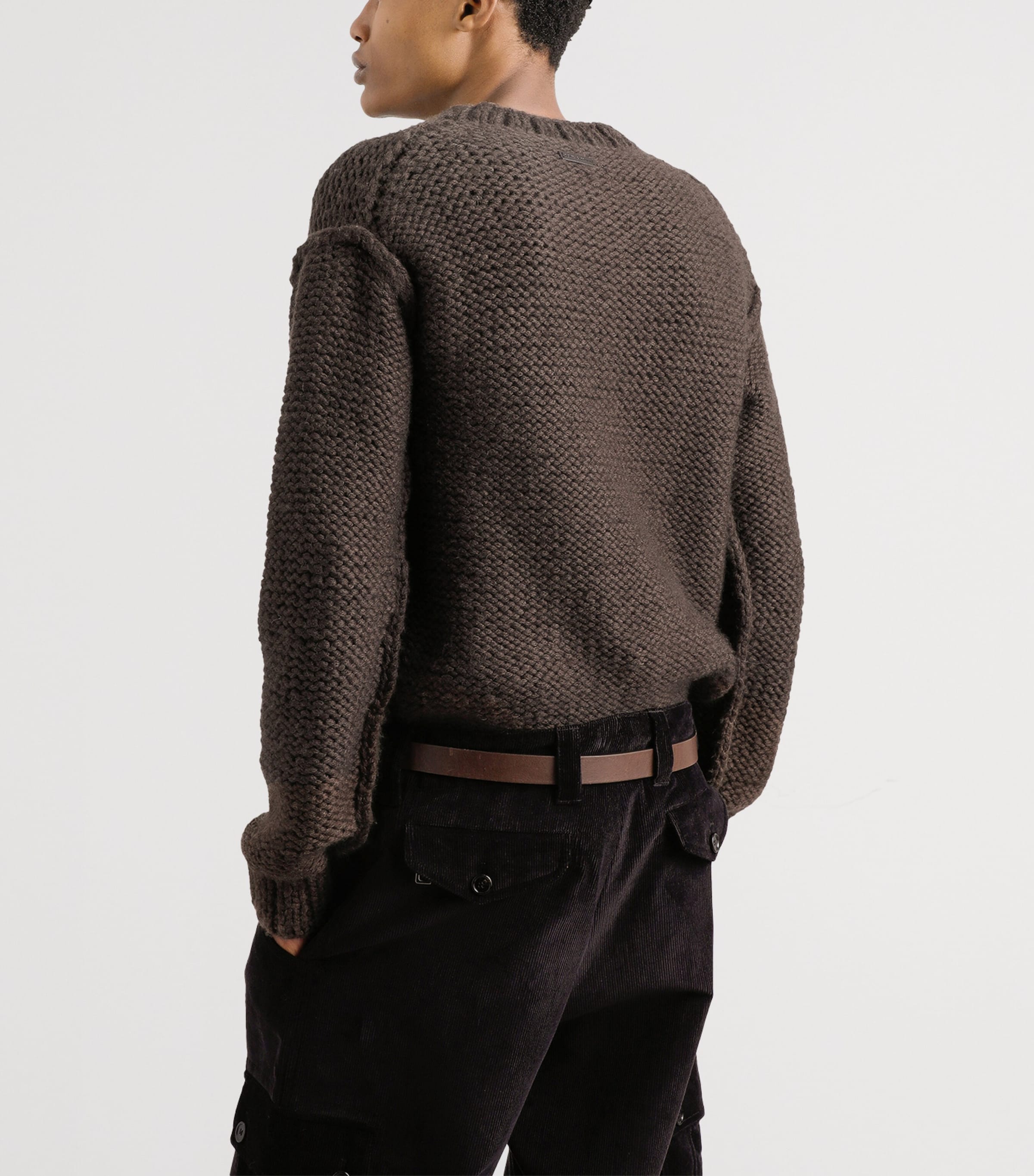 Virgin-Wool Cashmere Sweater M0682 EBONY Image 4