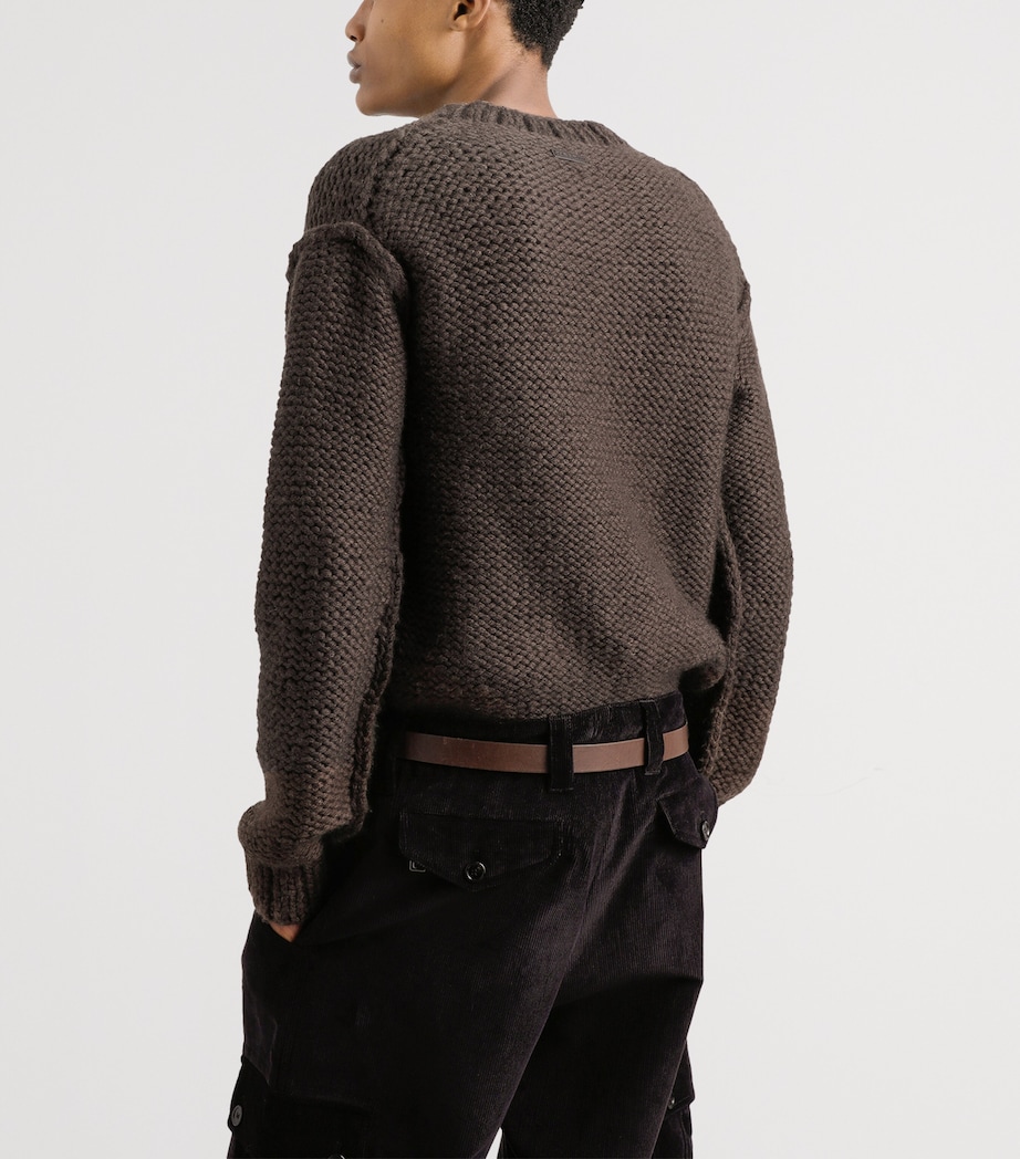 Virgin-Wool Cashmere Sweater M0682 EBONY Image 4