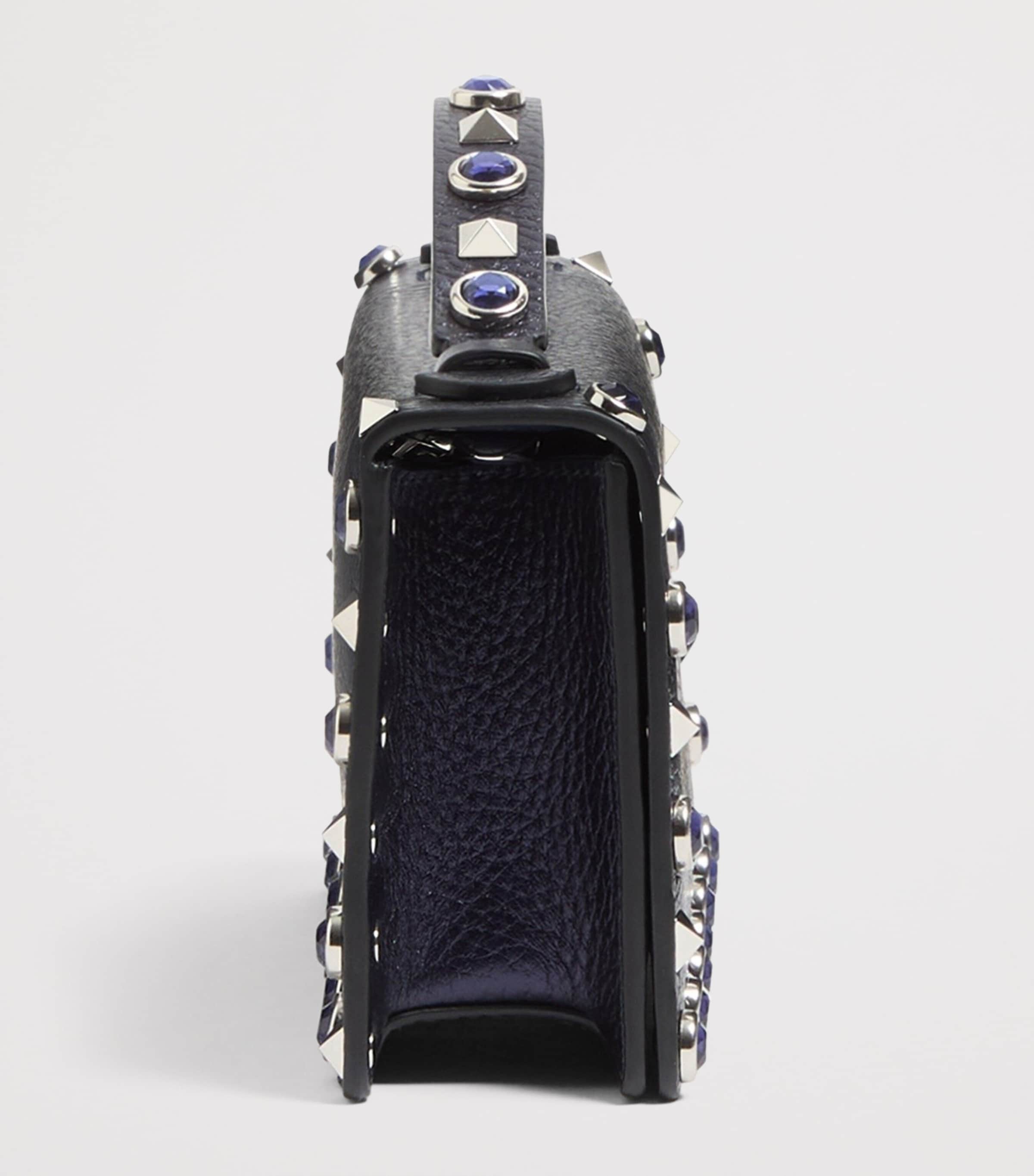 Valentino Garavani Leather Rockstud Chain Wallet Image 3