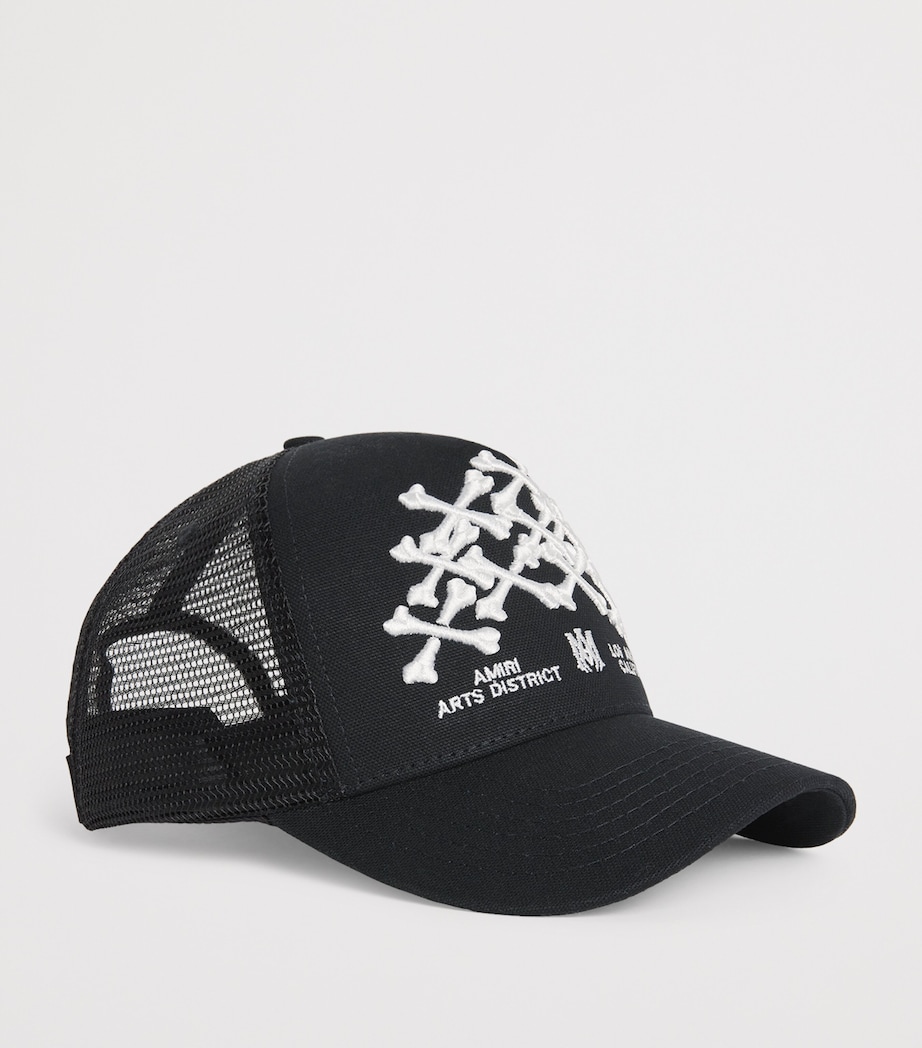AMIRI Stacked Bones Trucker Hat Black Image 2