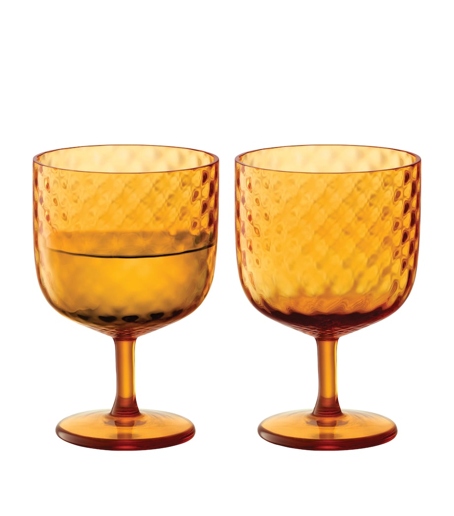 Set of 2 Dapple Wine Glasses (325ml) AMBER/ORANGE Image 3