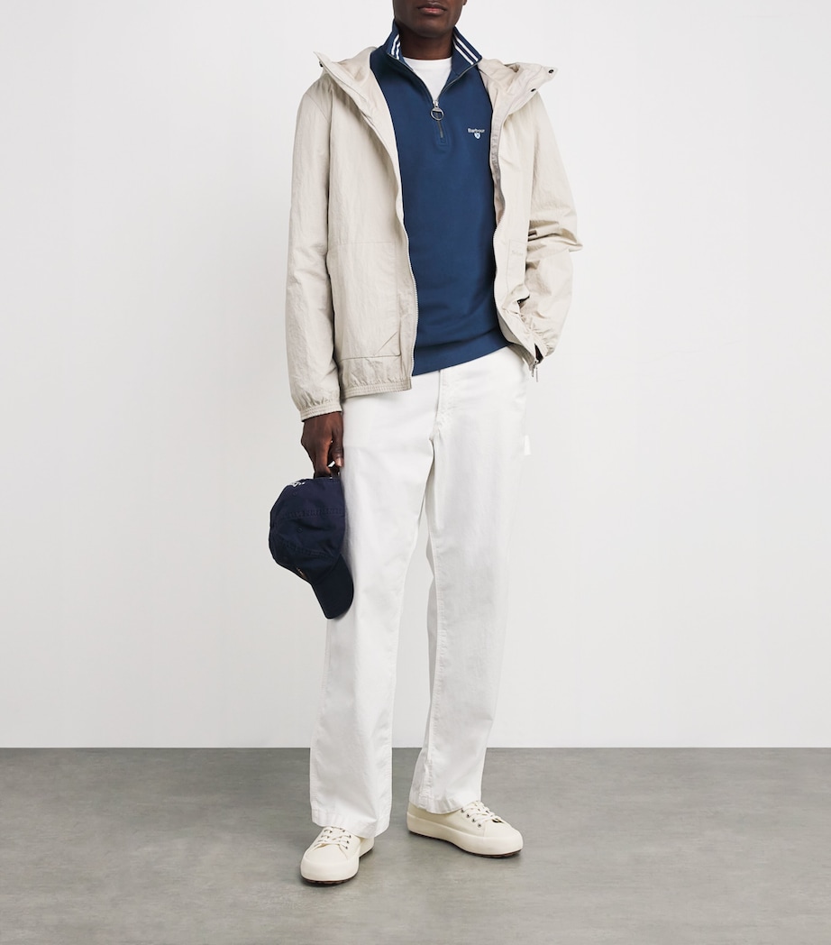 Cotton Rosford Half-Zip Sweatshirt DARK DENIM Image 2