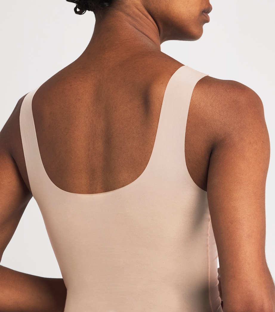 Stretch-Jersey Milky Sheer Tank Top DESERT CLAY Image 5