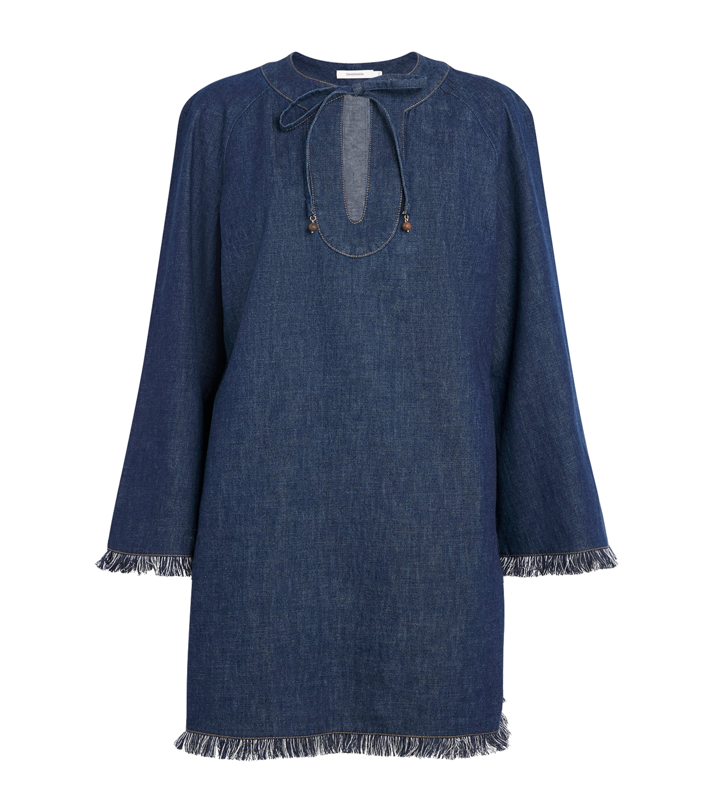 ZIMMERMANN DENIM RHIANNON MINI DRESS