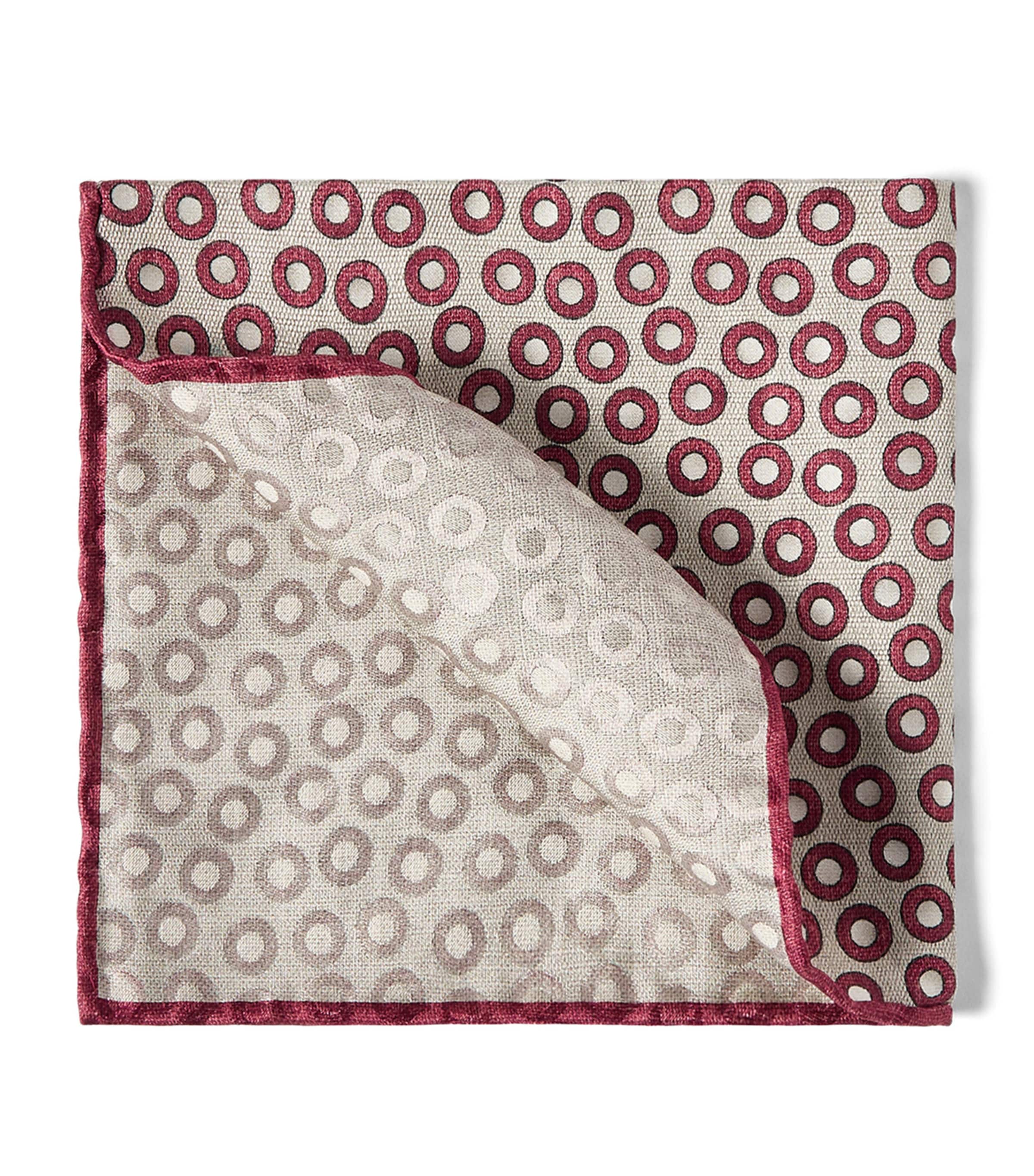 Brunello Cucinelli Silk Polka-Dot Pocket Square Image 1
