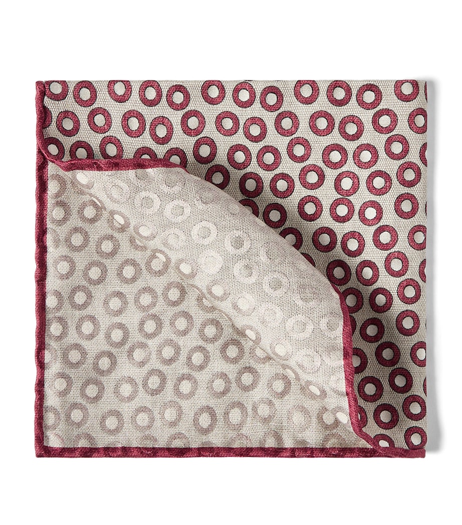 Brunello Cucinelli Silk Polka-Dot Pocket Square Image 1