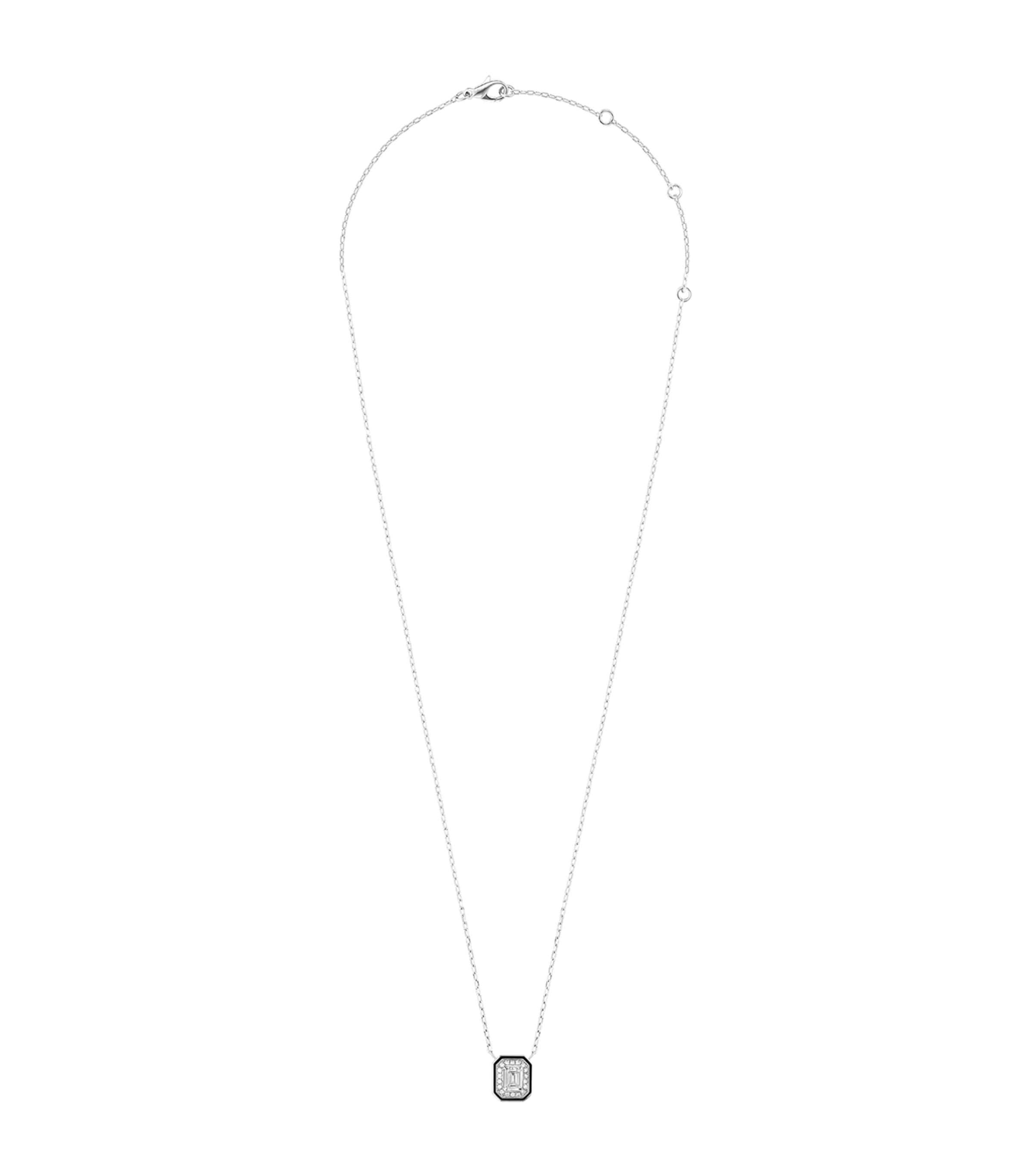 White Gold and Diamond Vendôme Liseré Necklace WHITE GOLD Image 2