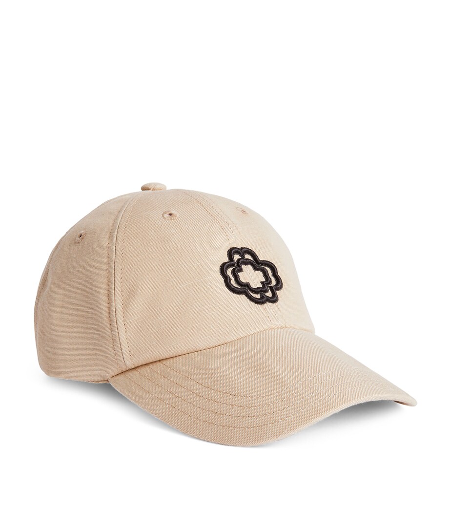 Cotton Logo Baseball Cap ECRU Image 3